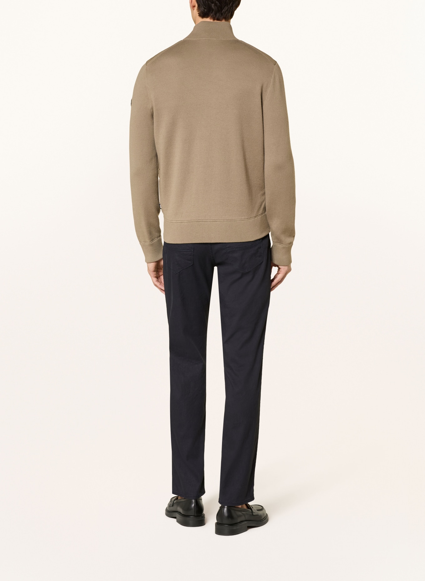 BRAX Hose CADIZ Slim Fit mit Leinen: DUNKELBLAU