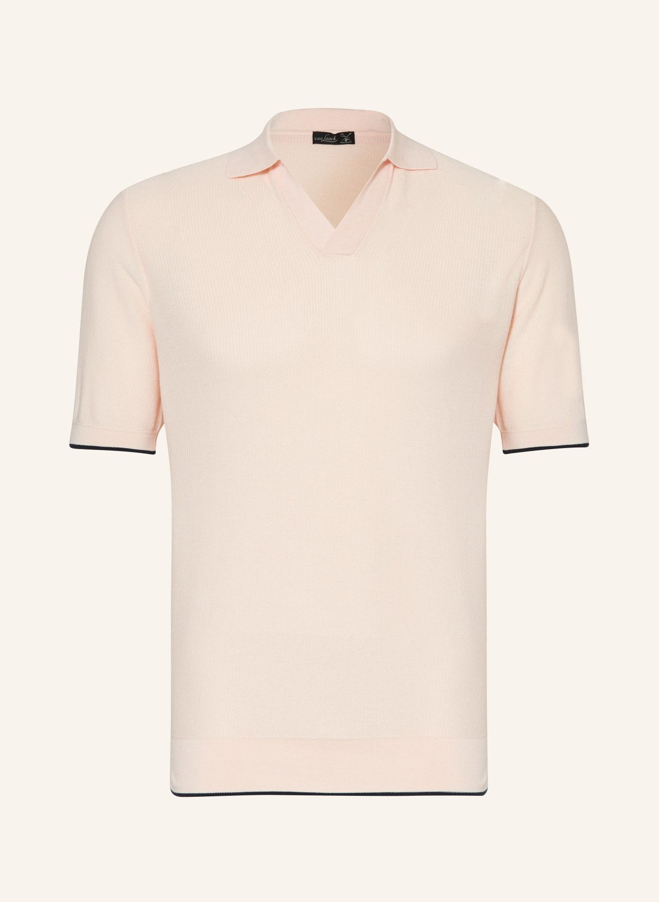 van Laack Gebreid poloshirt VL-SILUS-F1: CRÈME