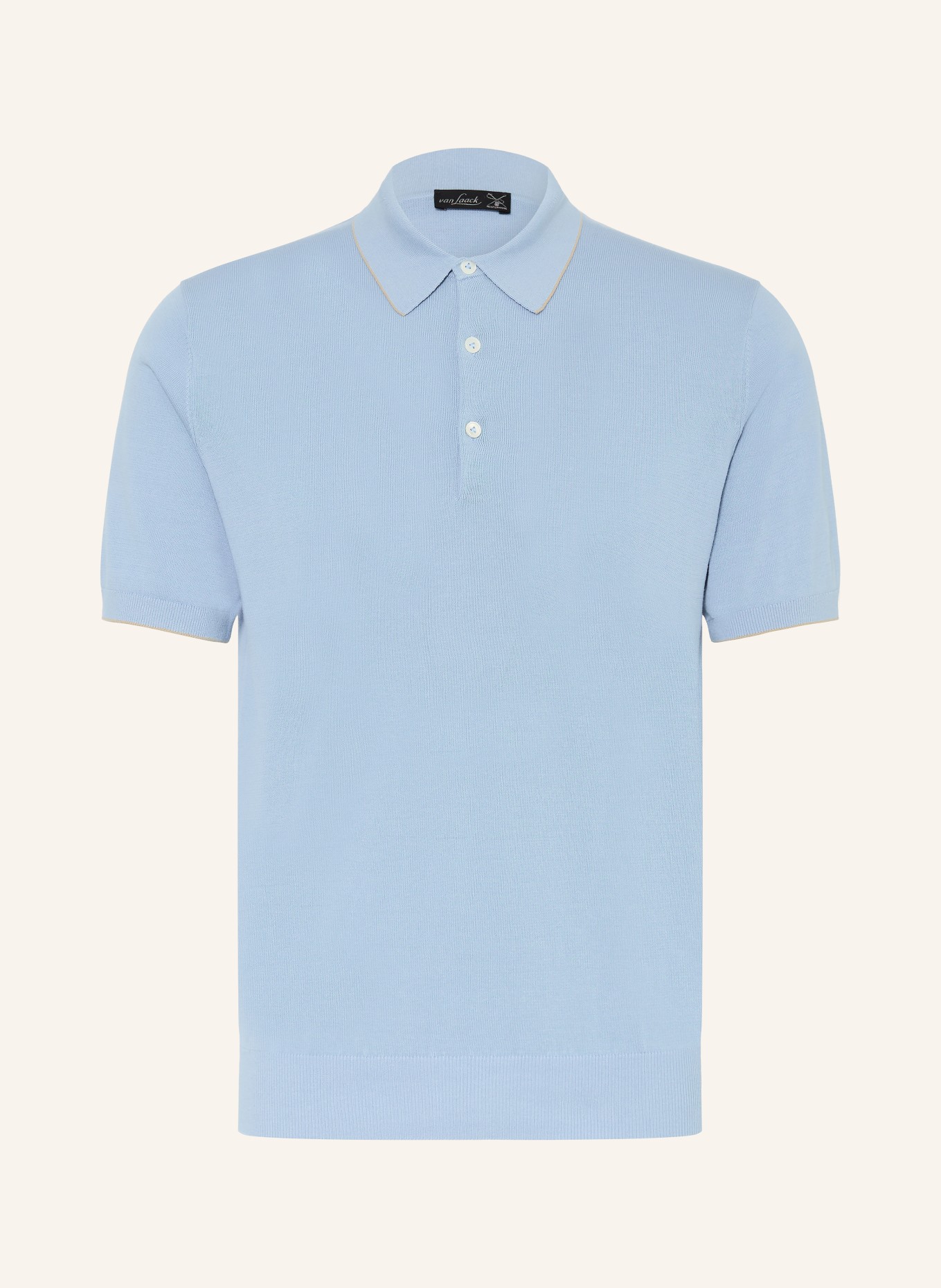 van Laack Strick-Poloshirt VL-SANDRO-SBF: HELLBLAU