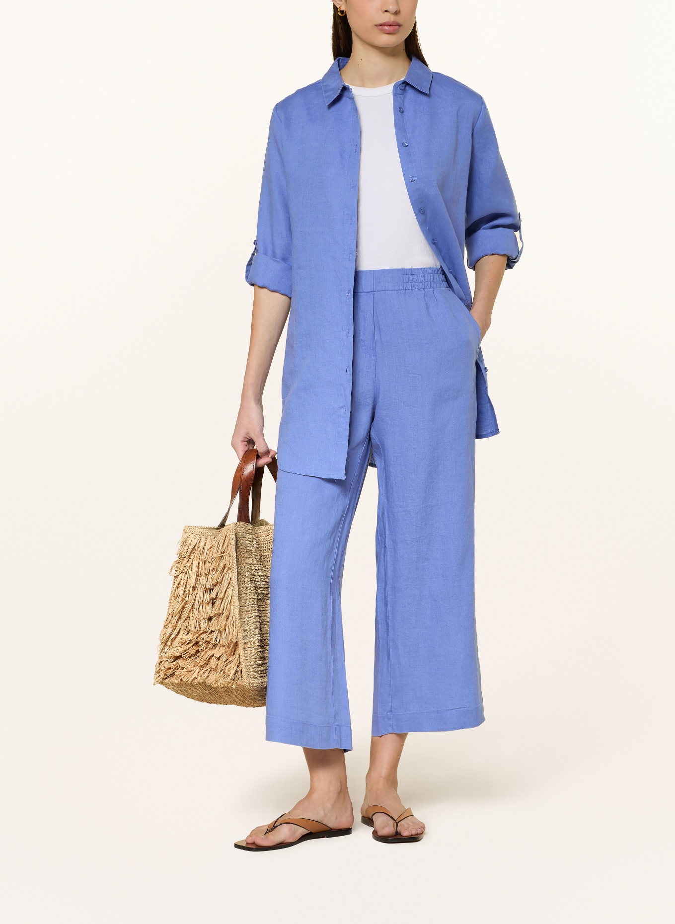 lilienfels Leinen-Culotte: BLAU