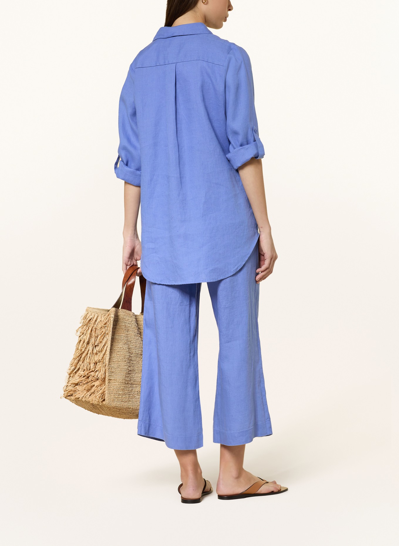 lilienfels Leinen-Culotte: BLAU