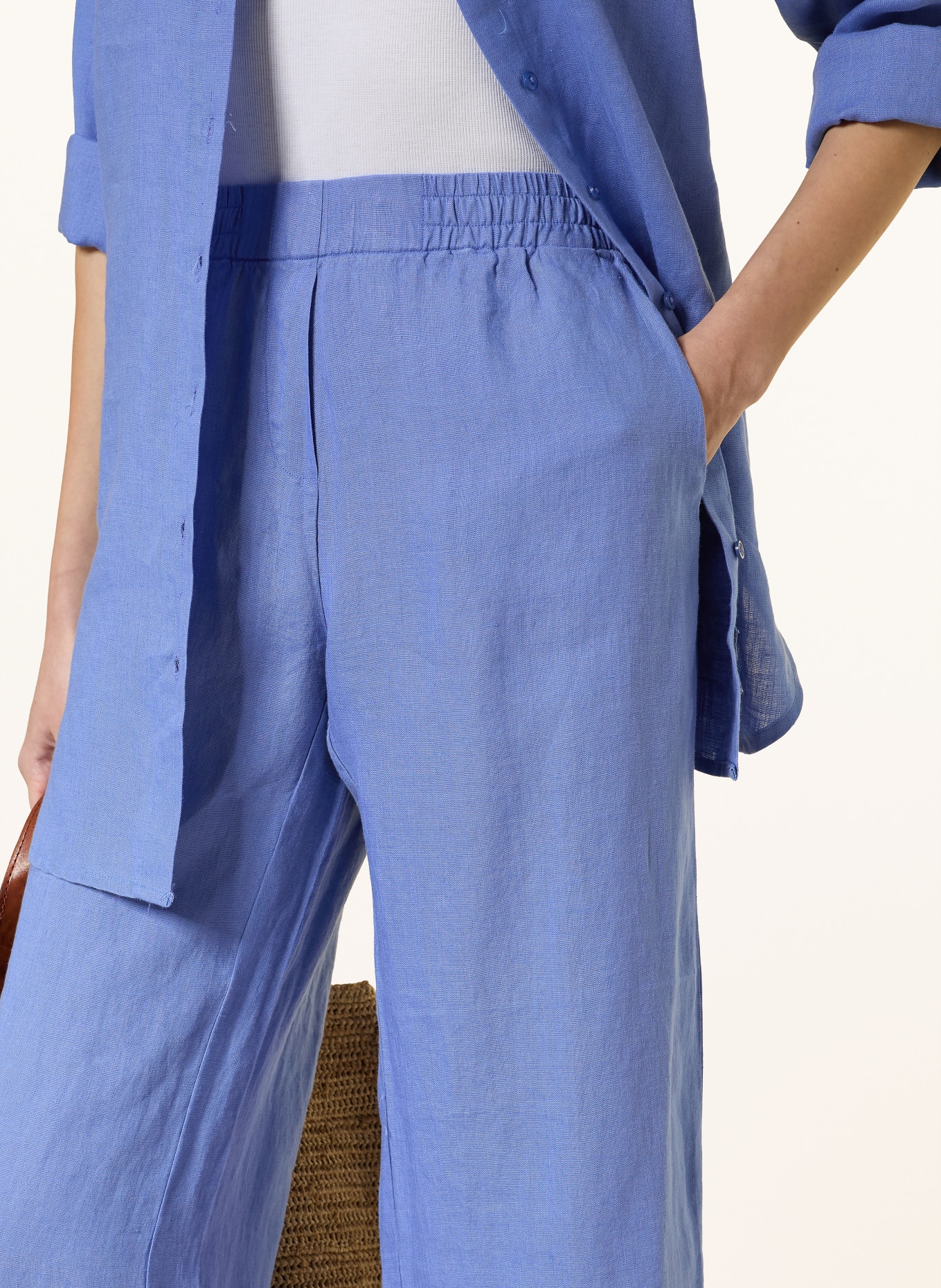 lilienfels Leinen-Culotte: BLAU