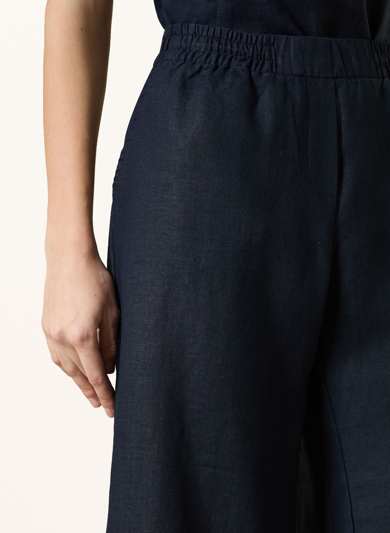 lilienfels Leinen-Culotte: DUNKELBLAU