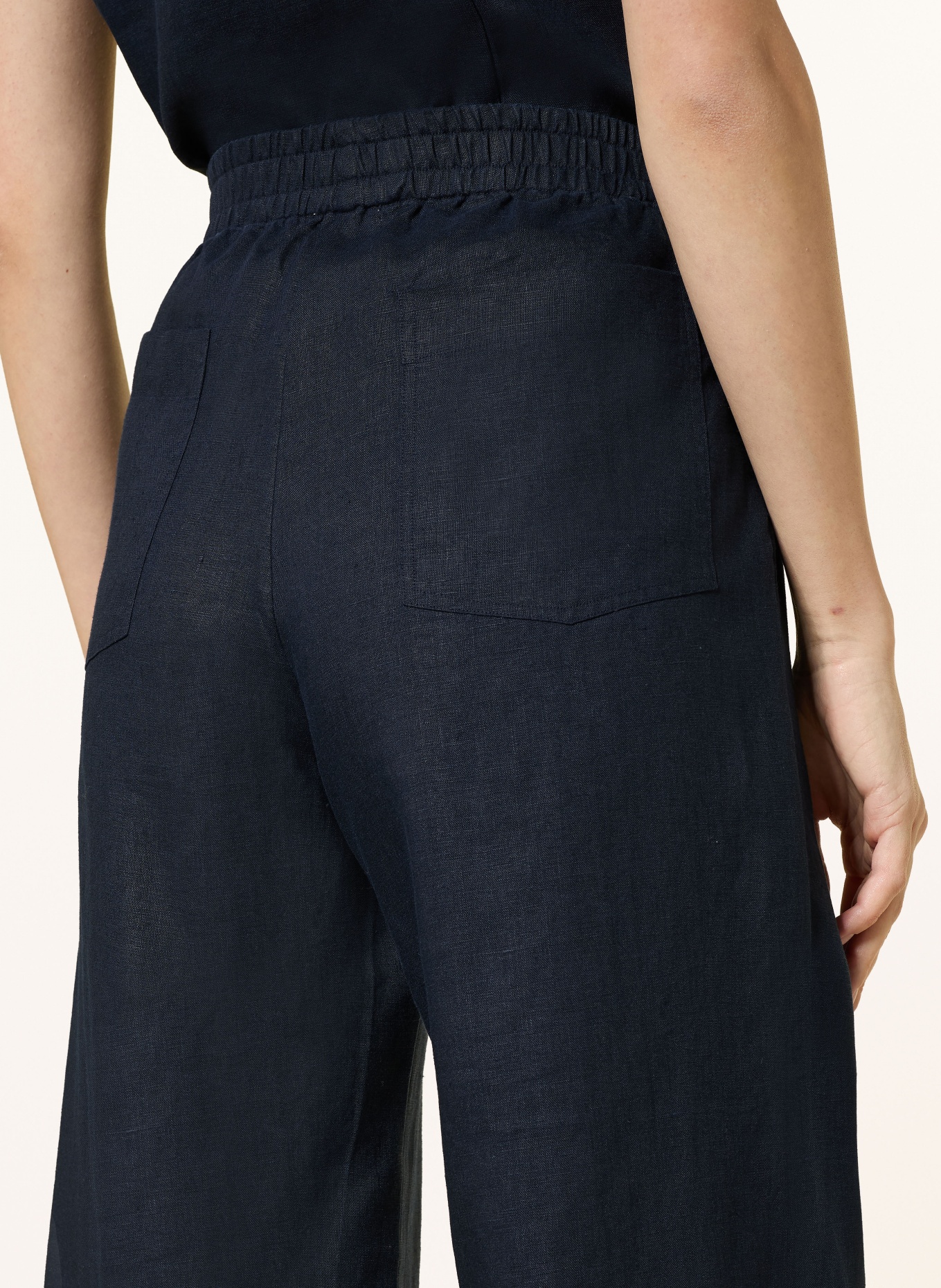 lilienfels Leinen-Culotte: DUNKELBLAU