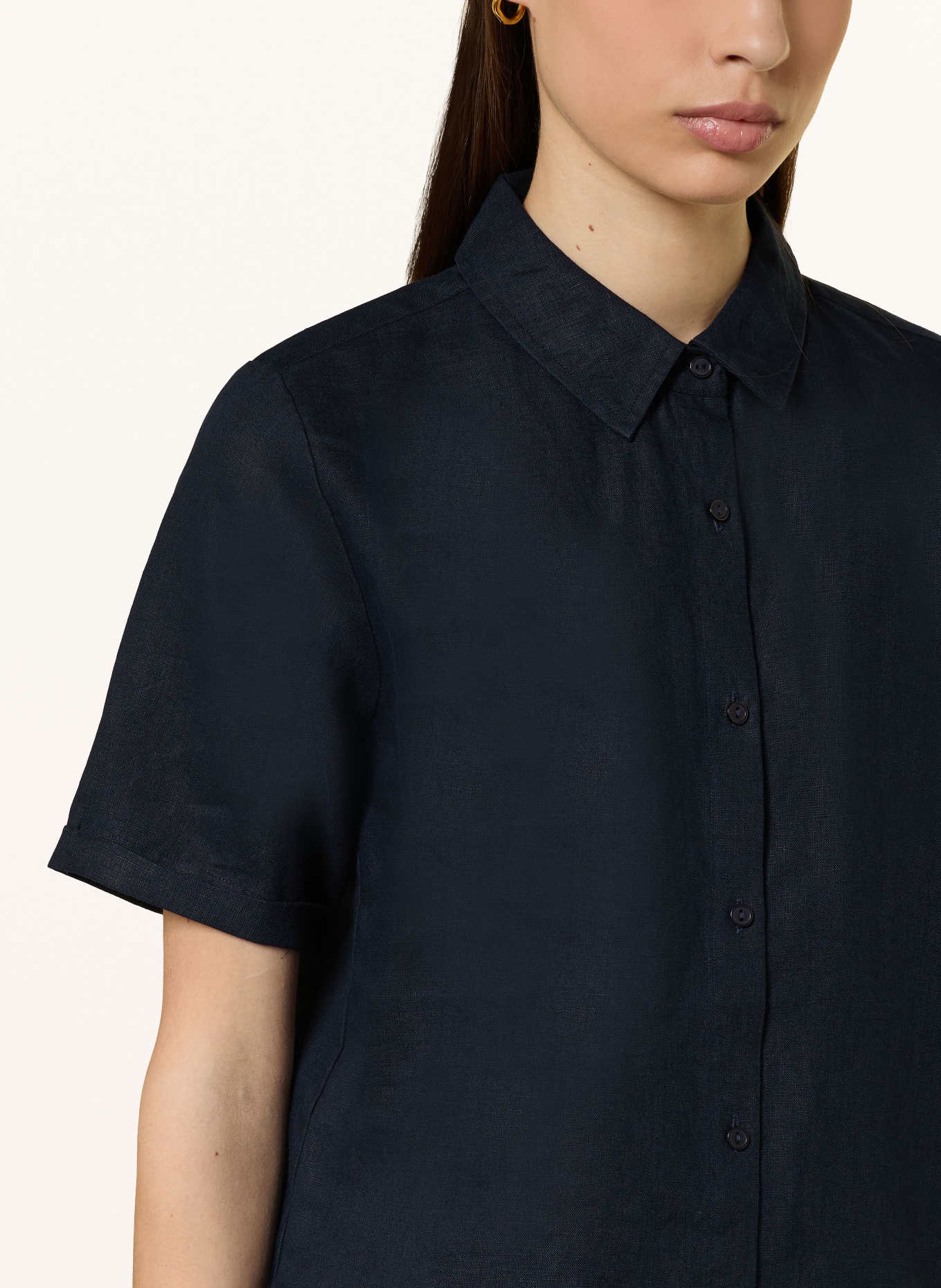 lilienfels Hemdbluse aus Leinen: DUNKELBLAU