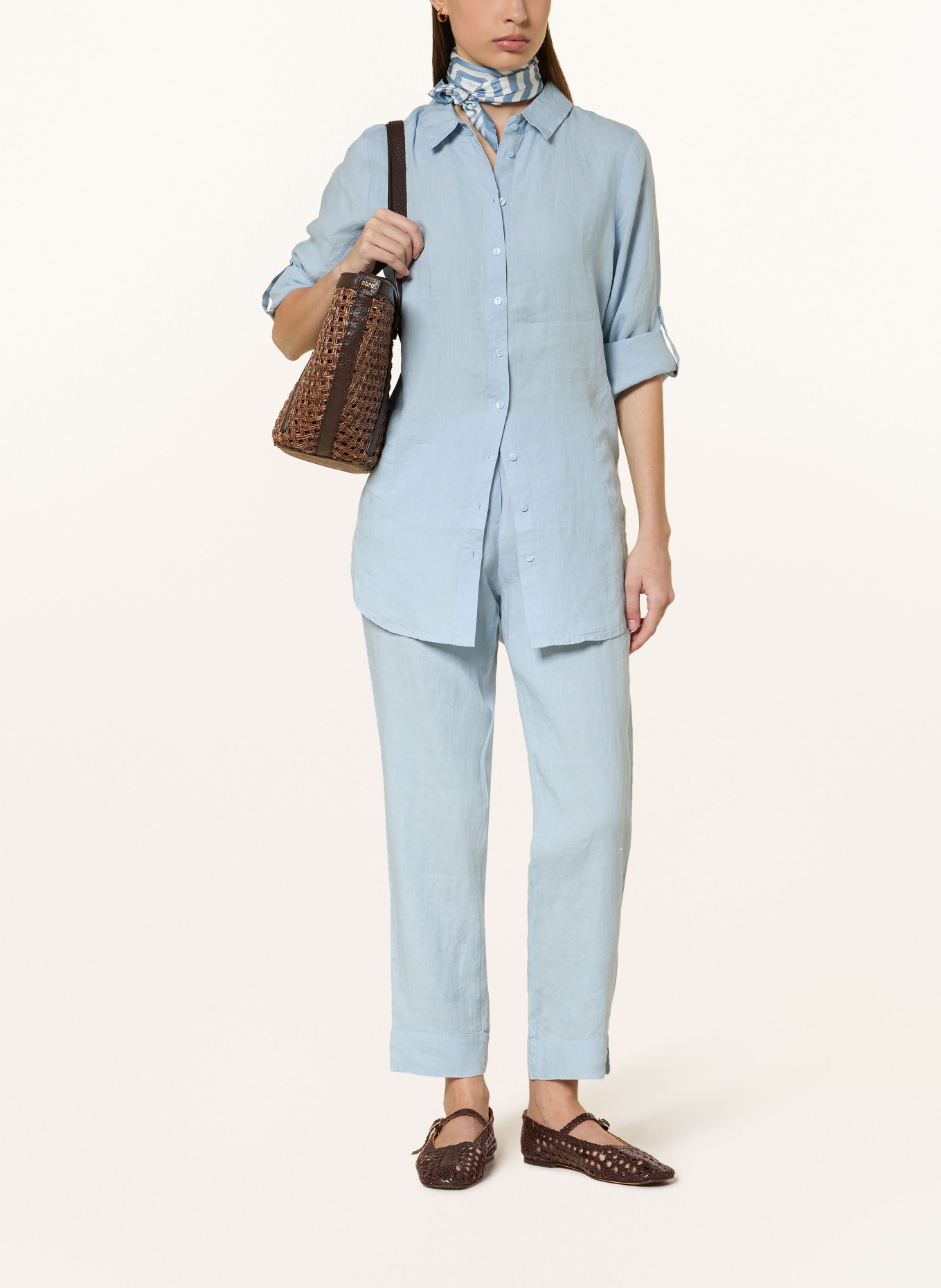 lilienfels lněné kalhoty: TMAVĚ MODRÁ