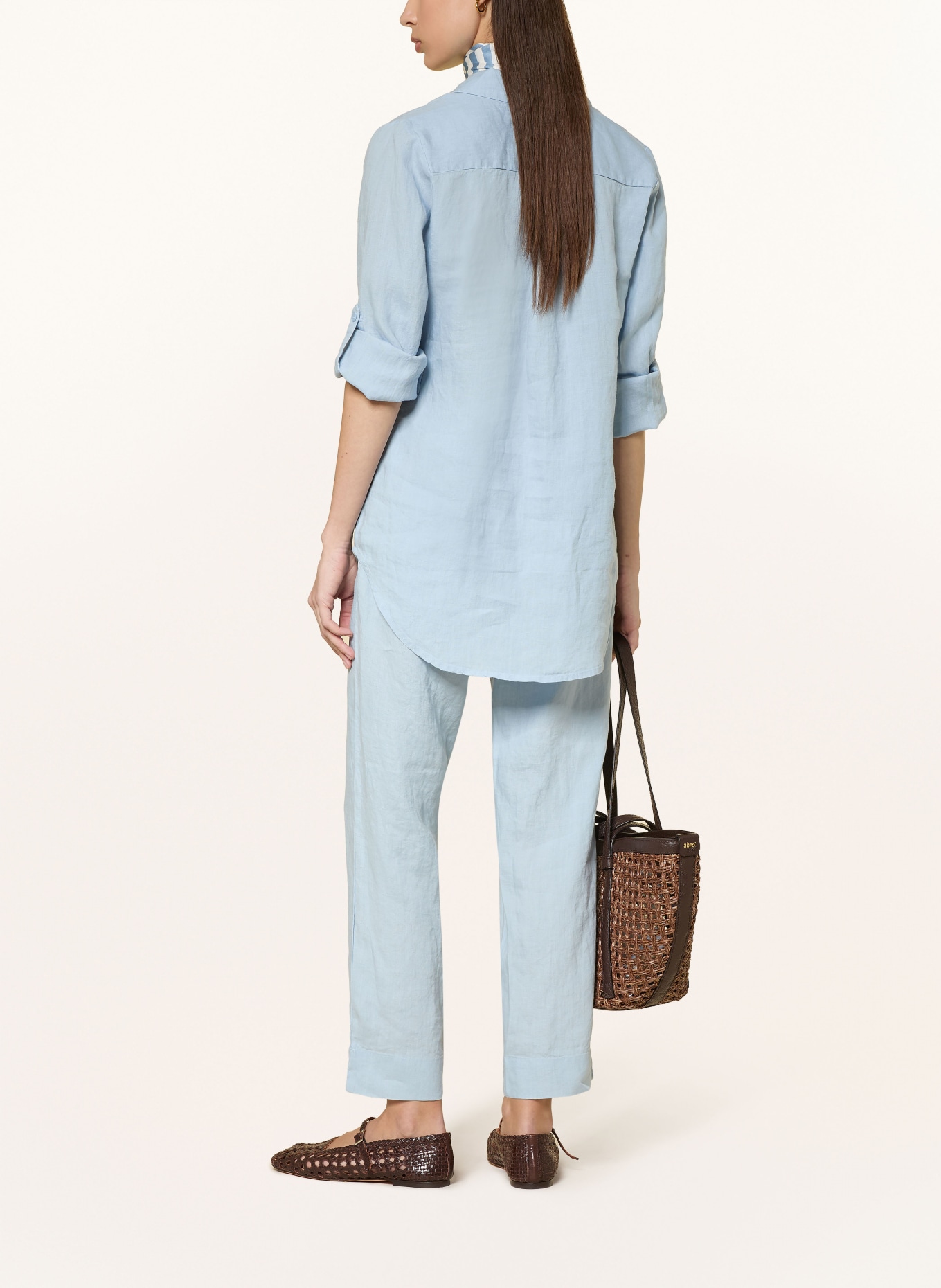 lilienfels lněné kalhoty: TMAVĚ MODRÁ