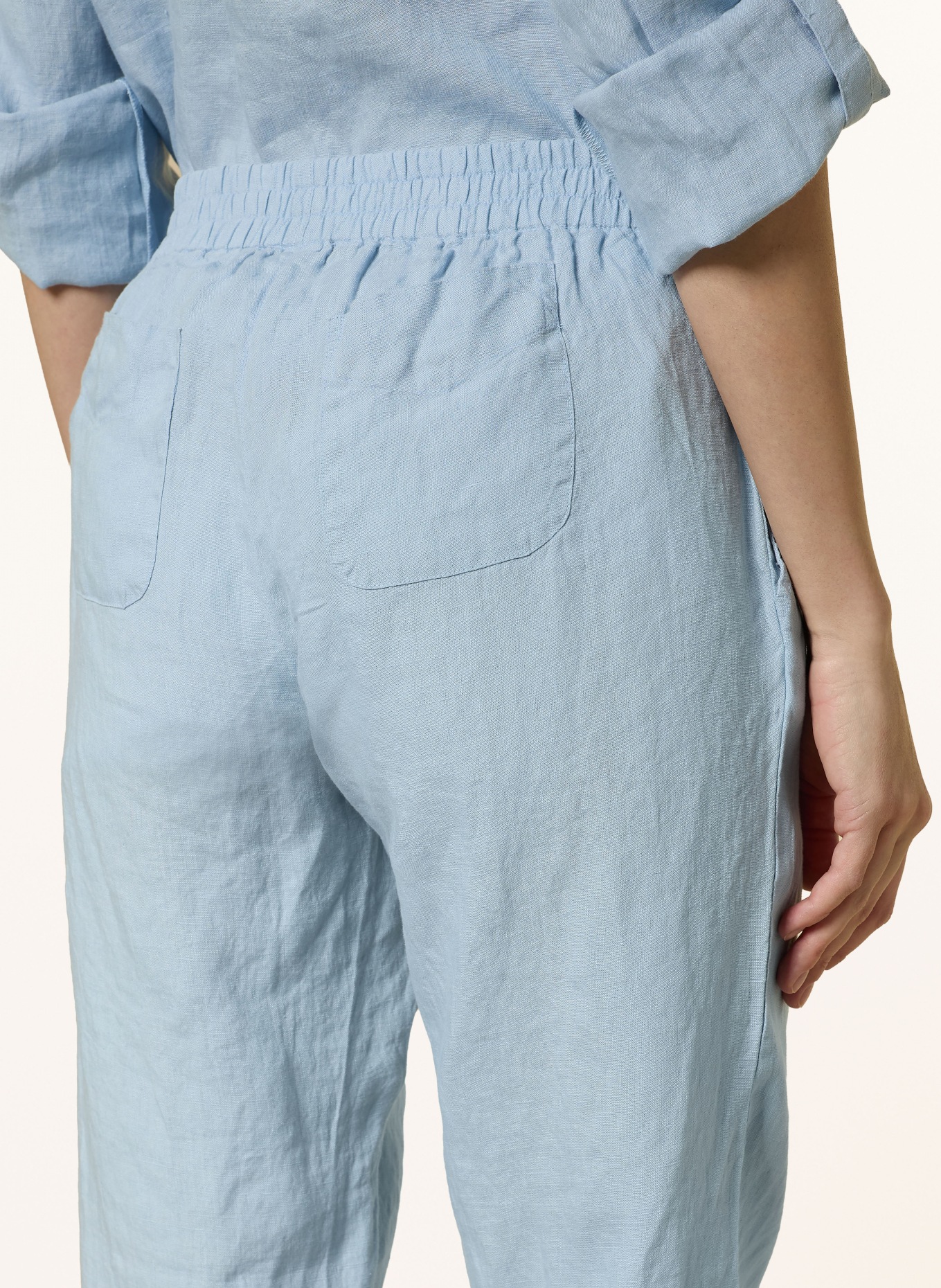 lilienfels lněné kalhoty: TMAVĚ MODRÁ