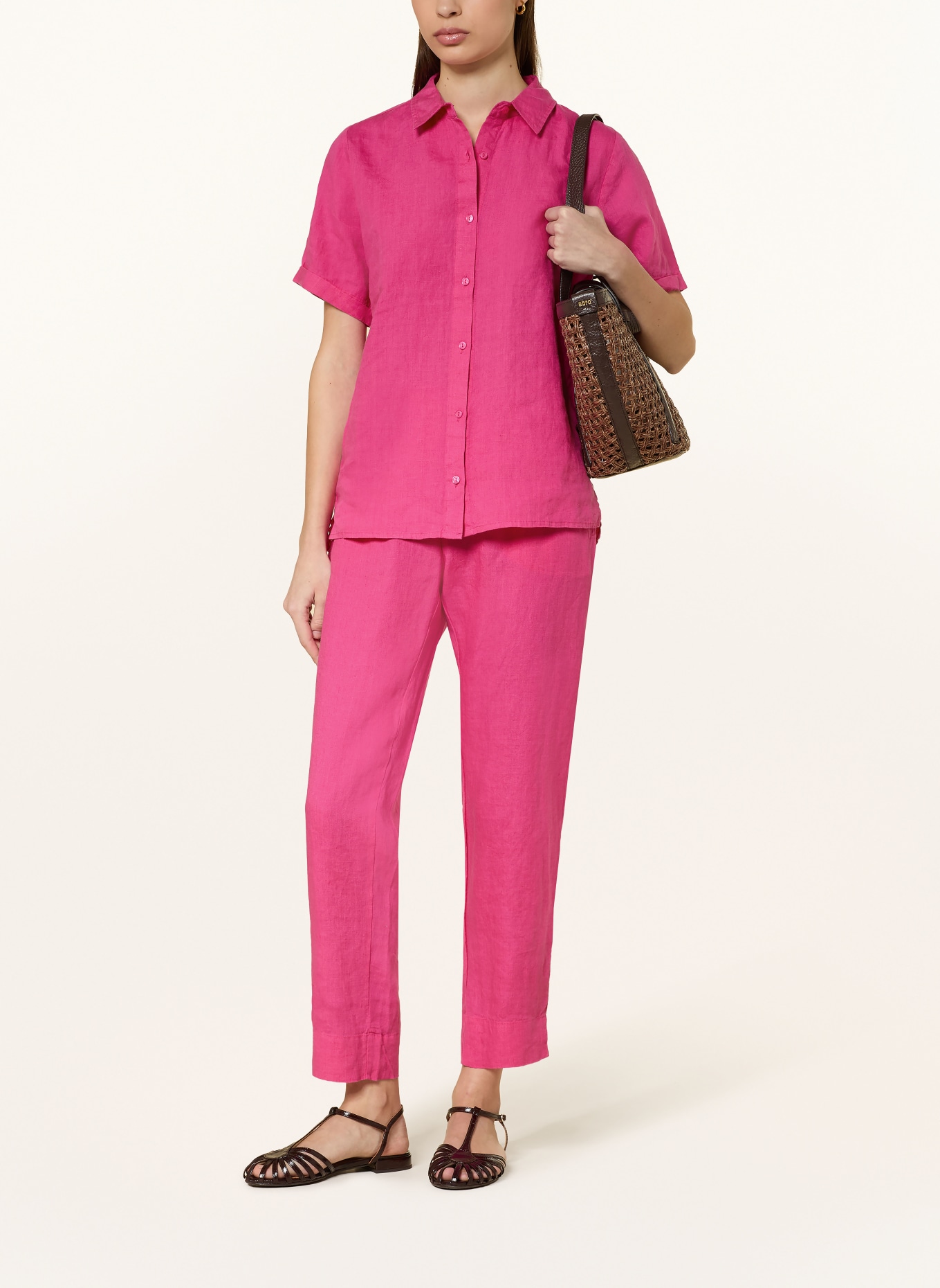 lilienfels lněné kalhoty: RŮŽOVÁ