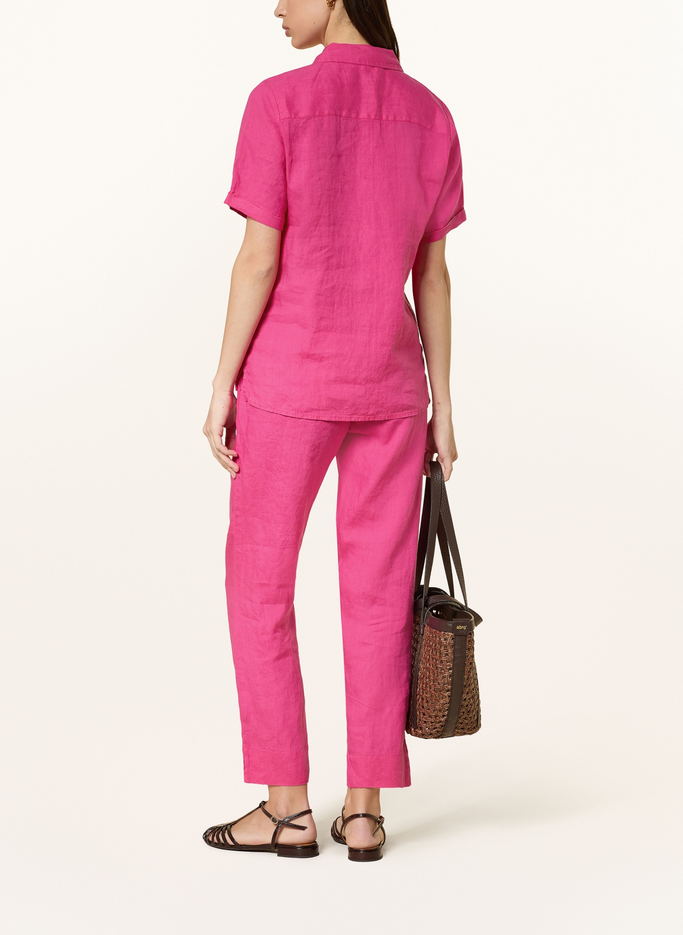 lilienfels lněné kalhoty: RŮŽOVÁ