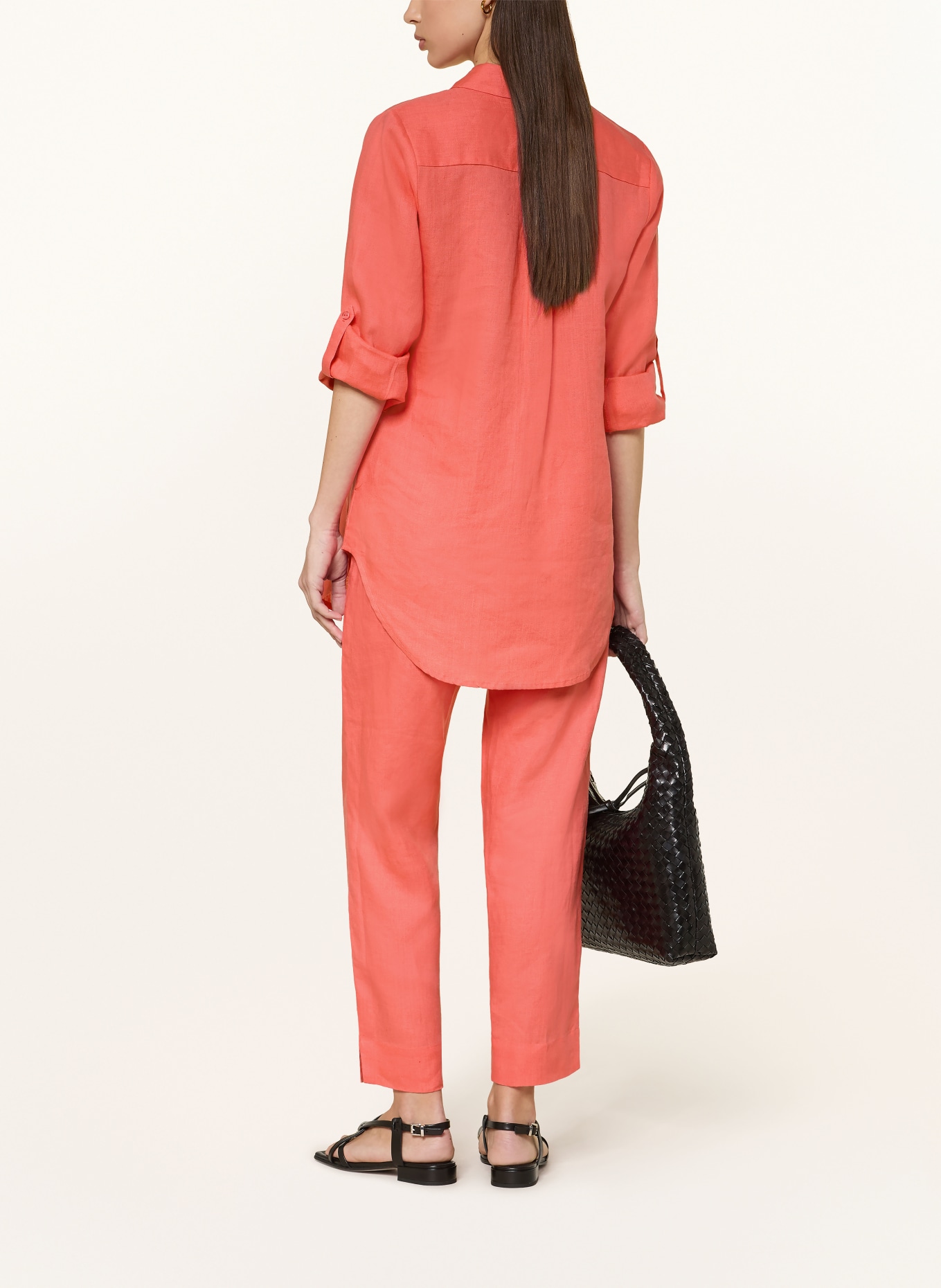 lilienfels lněné kalhoty: SVĚTLE ČERVENÁ