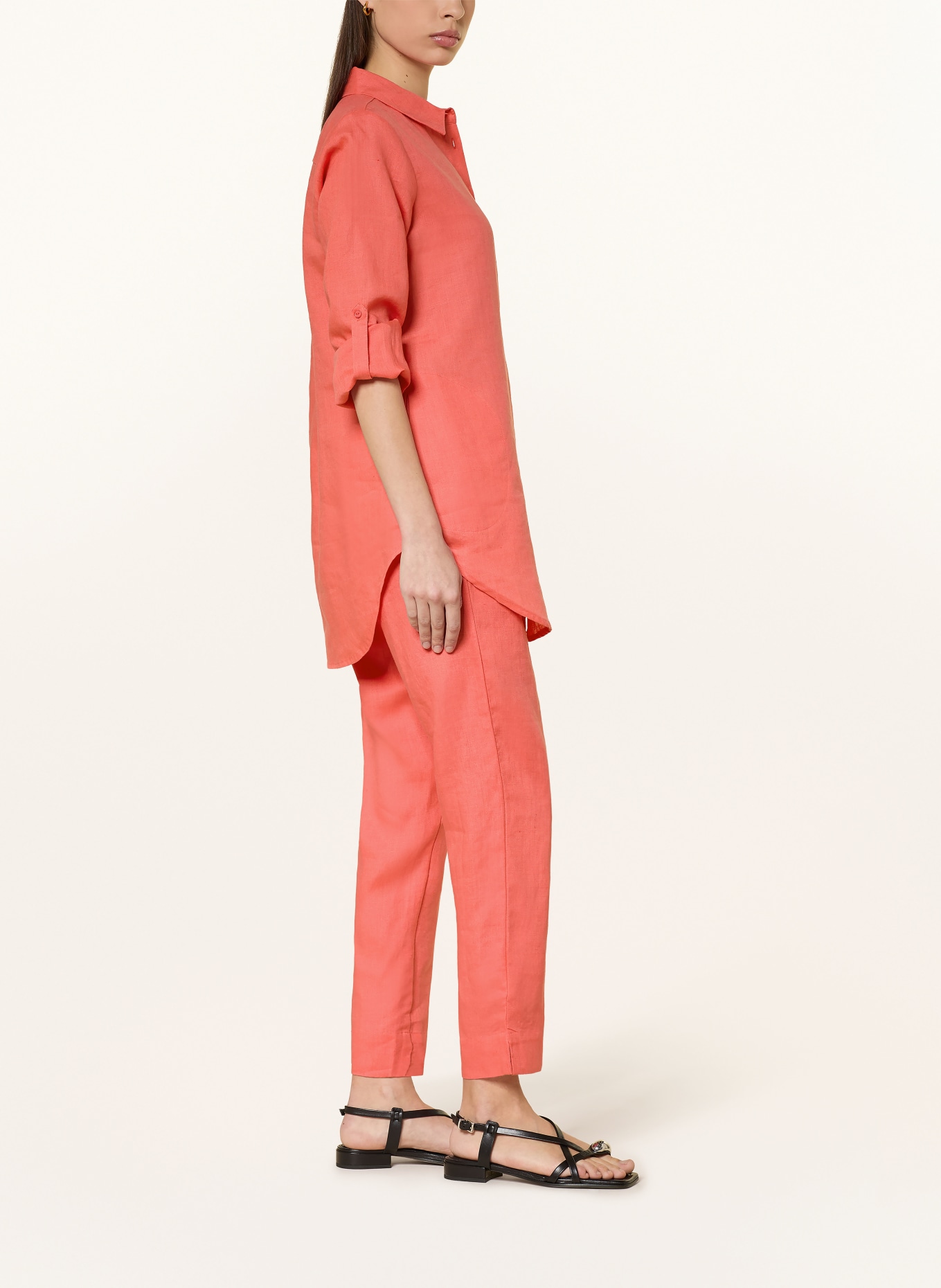 lilienfels lněné kalhoty: SVĚTLE ČERVENÁ