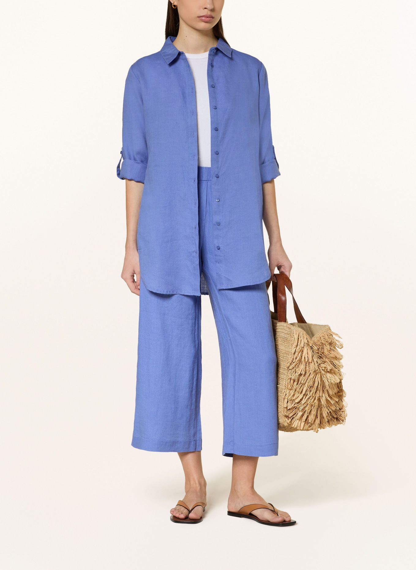 lilienfels Hemdbluse aus Leinen: BLAU