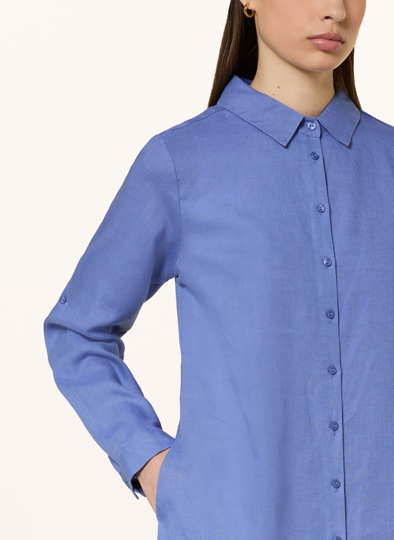 lilienfels Hemdbluse aus Leinen: BLAU