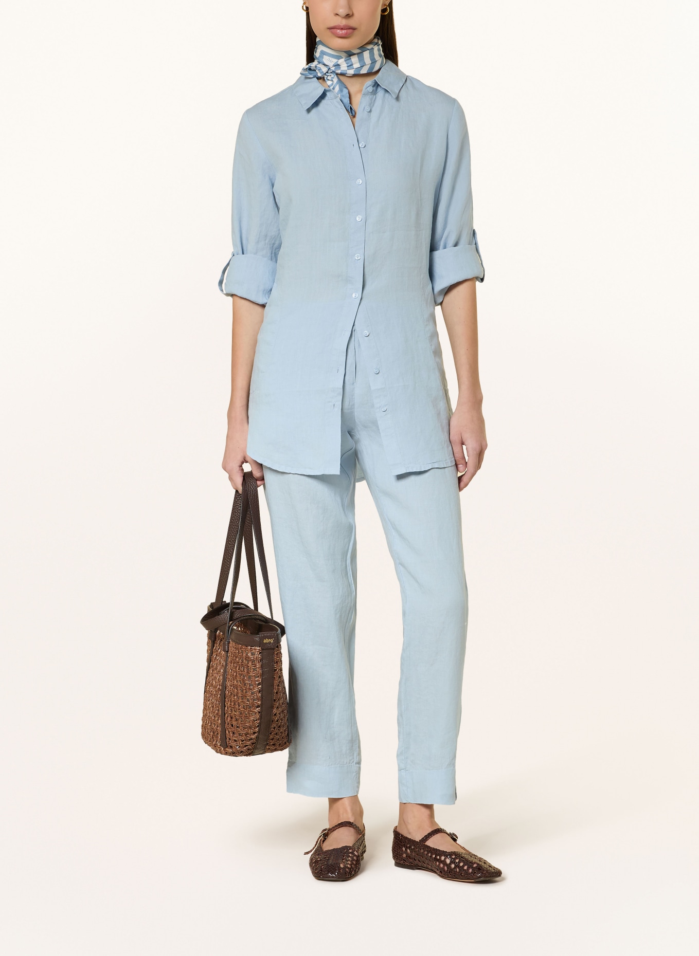 lilienfels Hemdbluse aus Leinen: HELLBLAU