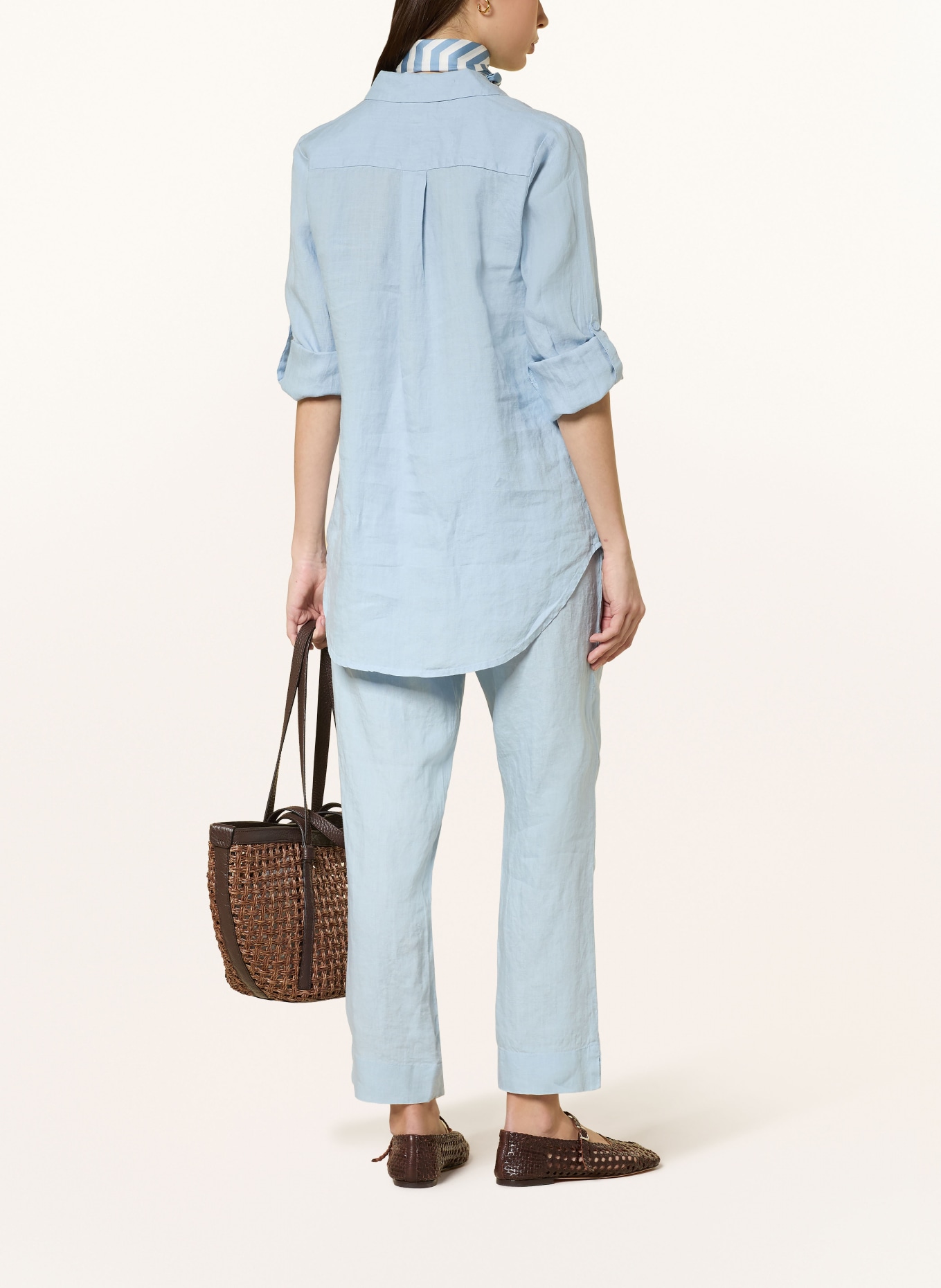 lilienfels Hemdbluse aus Leinen: HELLBLAU