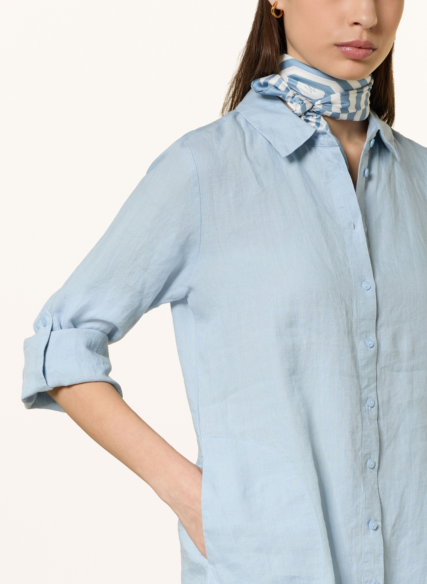 lilienfels Hemdbluse aus Leinen: HELLBLAU