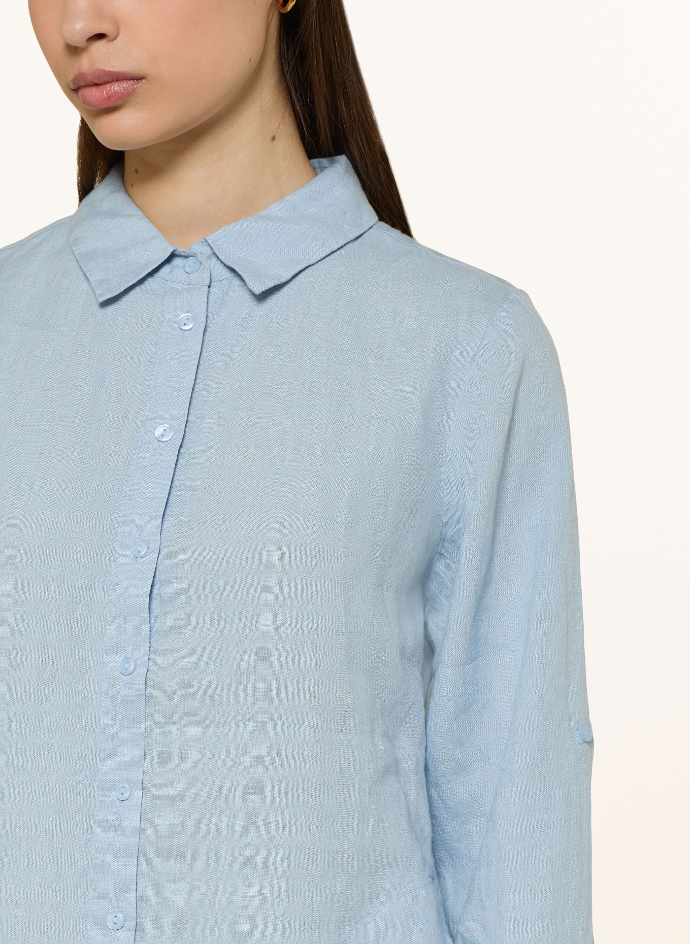 lilienfels Hemdbluse aus Leinen: HELLBLAU