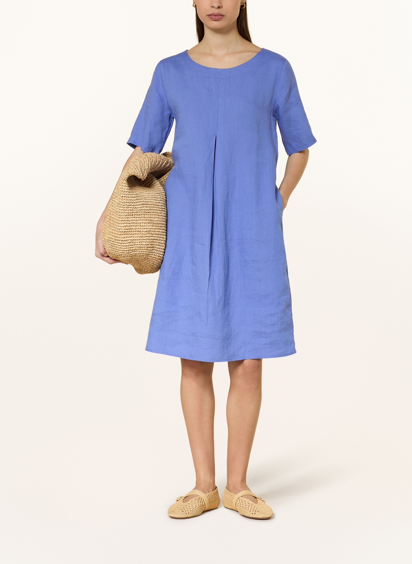 lilienfels Leinenkleid: BLAU