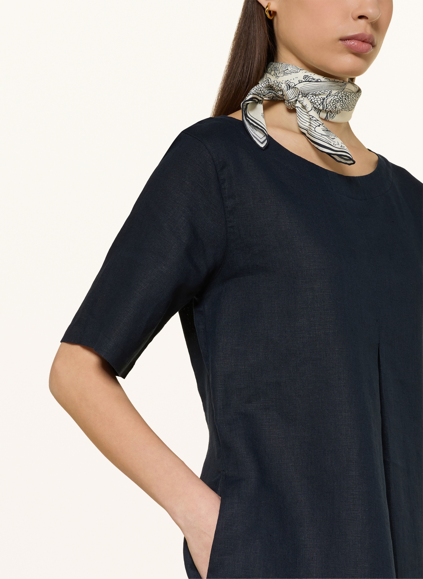 lilienfels Leinenkleid: DUNKELBLAU