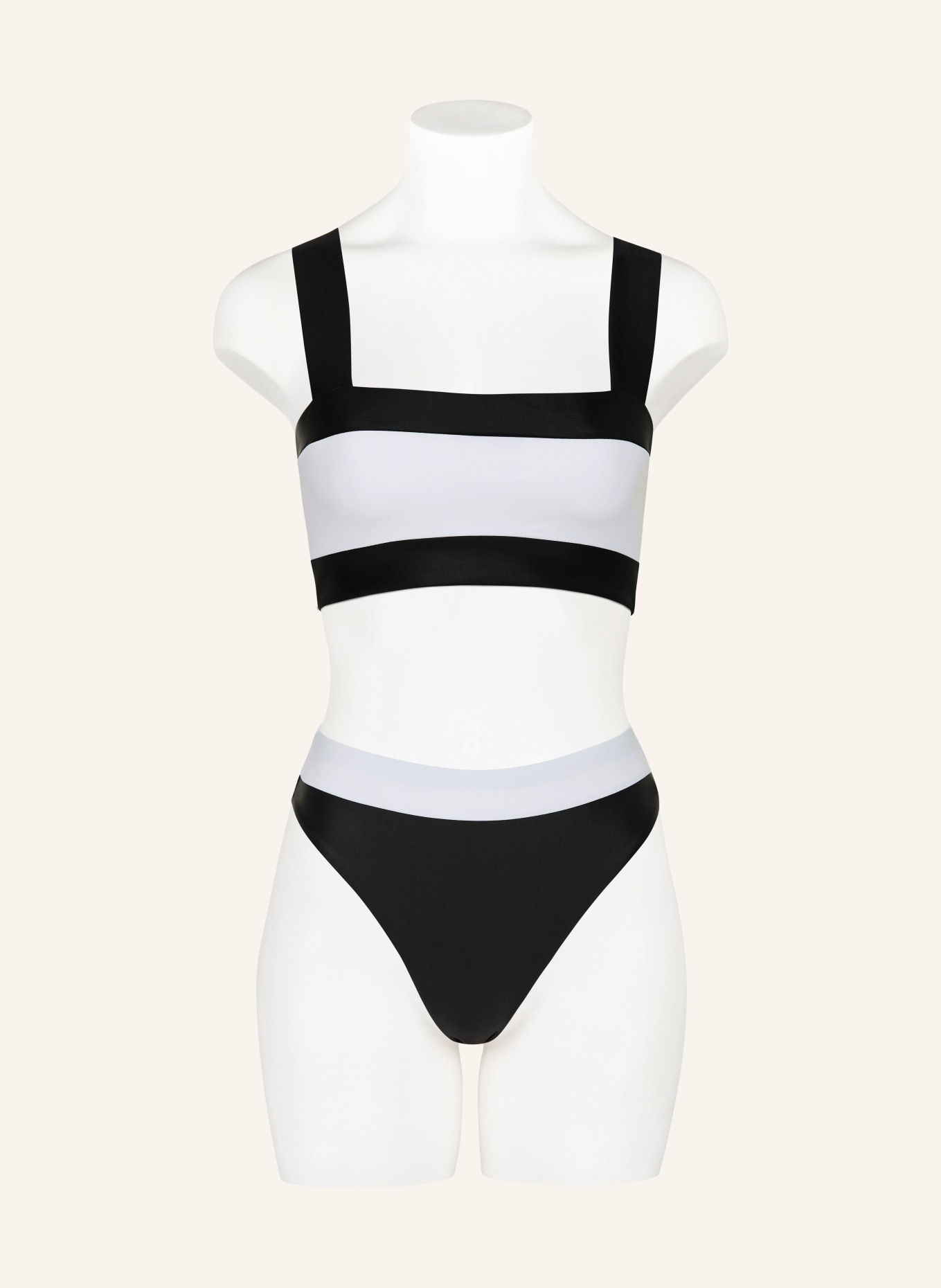 GOLDBERGH Bustier-bikinitop PLONGE: WIT / ZWART