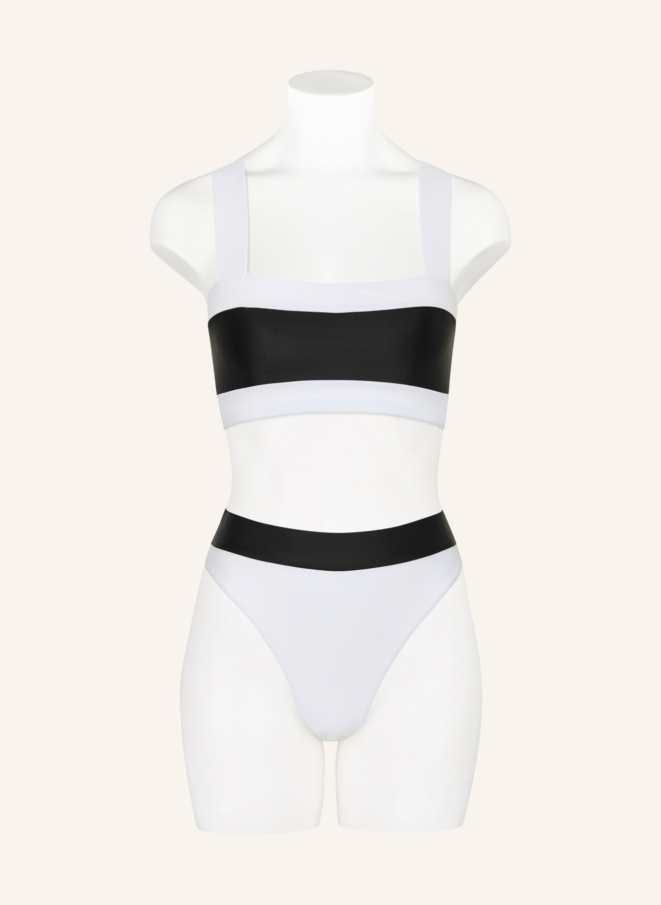 GOLDBERGH Bustier-bikinitop PLONGE: ZWART / WIT