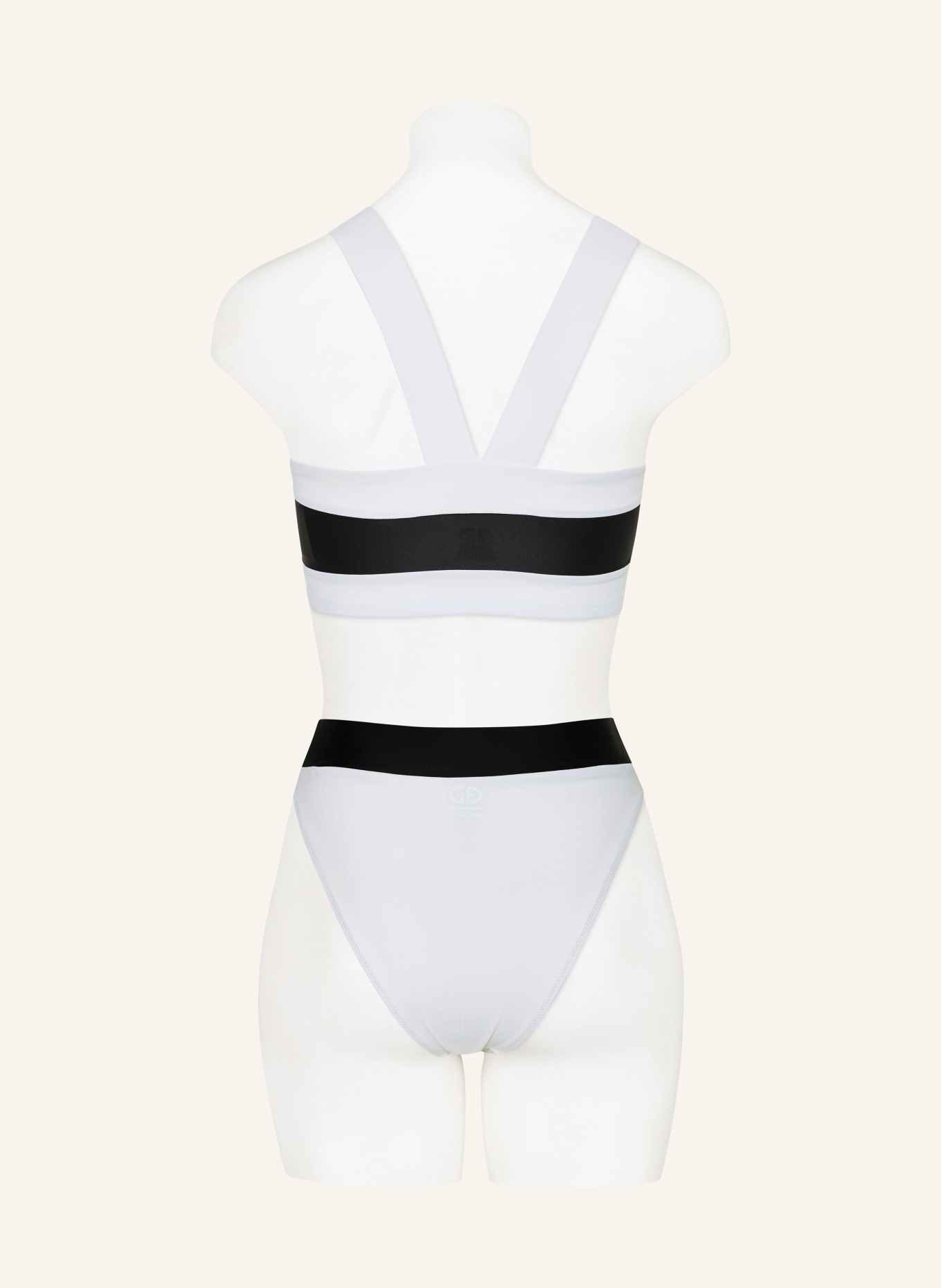 GOLDBERGH Bustier-bikinitop PLONGE: ZWART / WIT