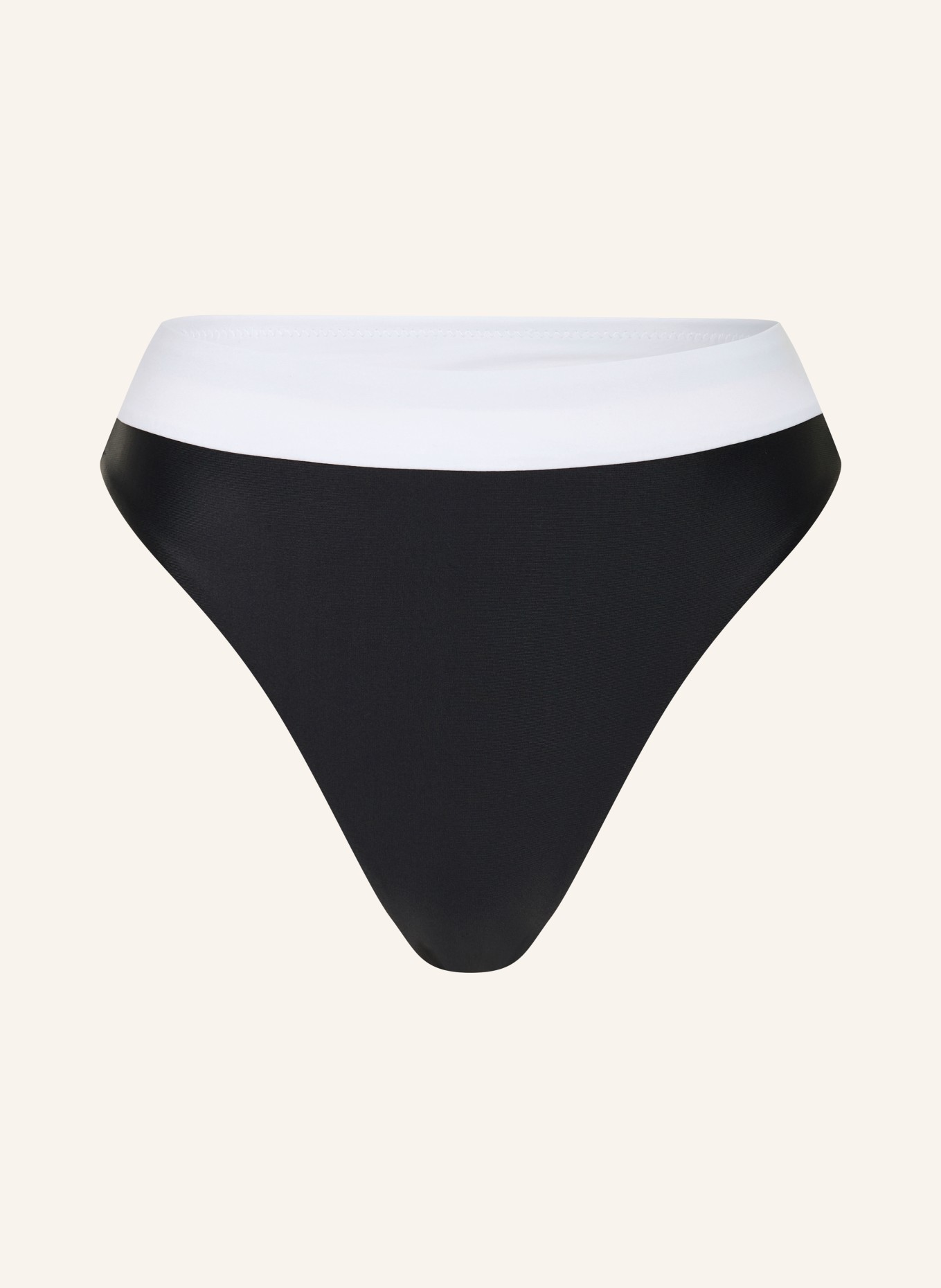 GOLDBERGH Bikinibroekje met hoge taille OCEANE: ZWART / WIT
