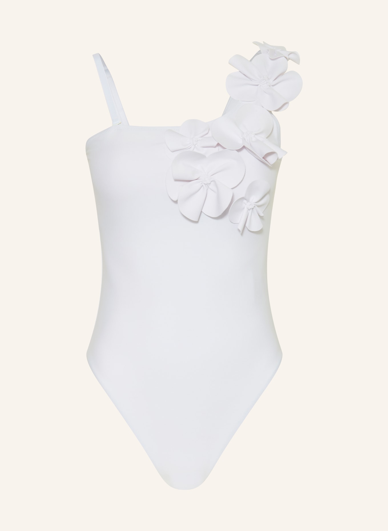 GOLDBERGH One-Shoulder-Badeanzug FABIOSA: WEISS