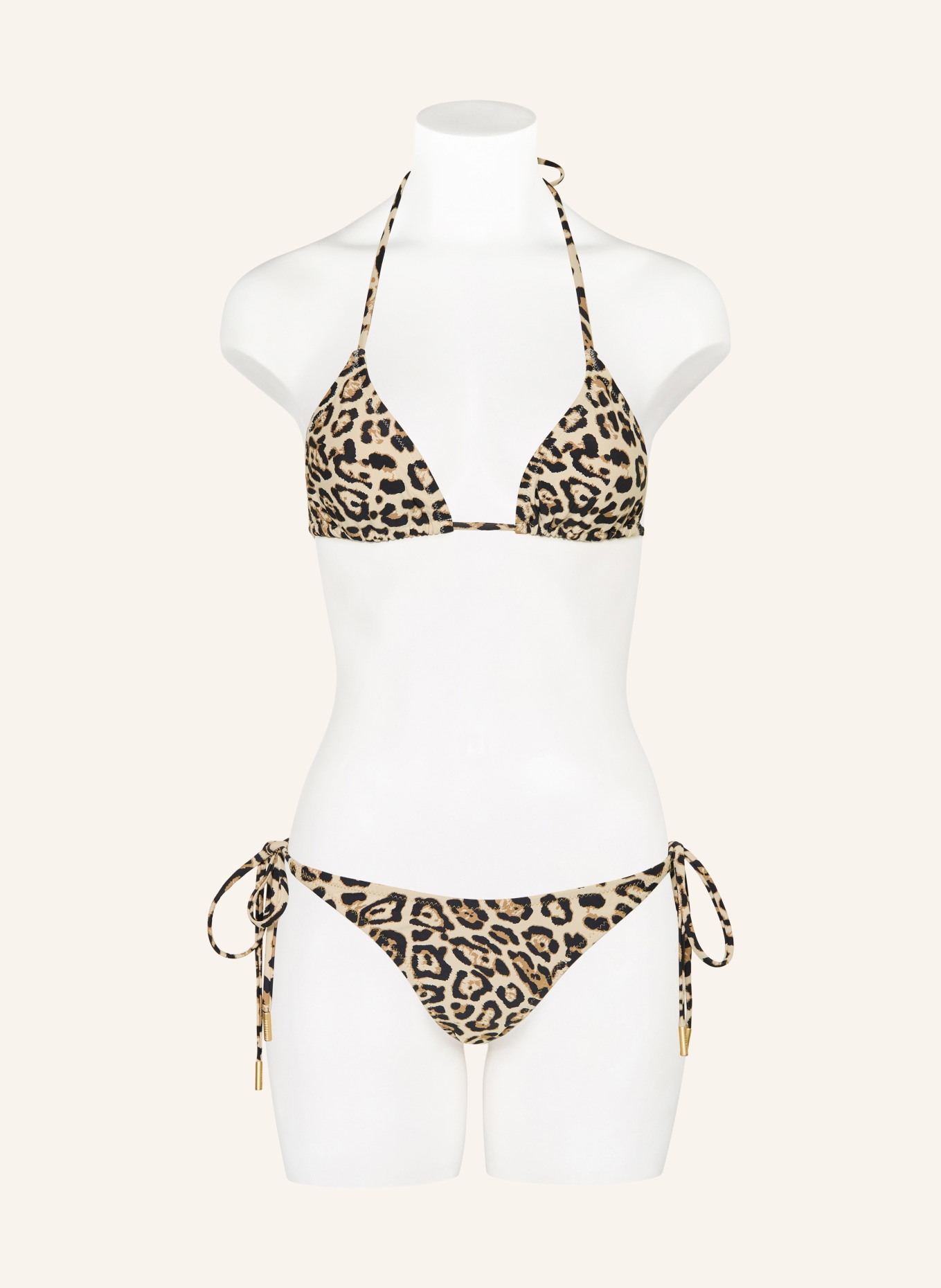 GOLDBERGH Triangel-Bikini-Top ELIXER: BEIGE / HELLBRAUN / SCHWARZ