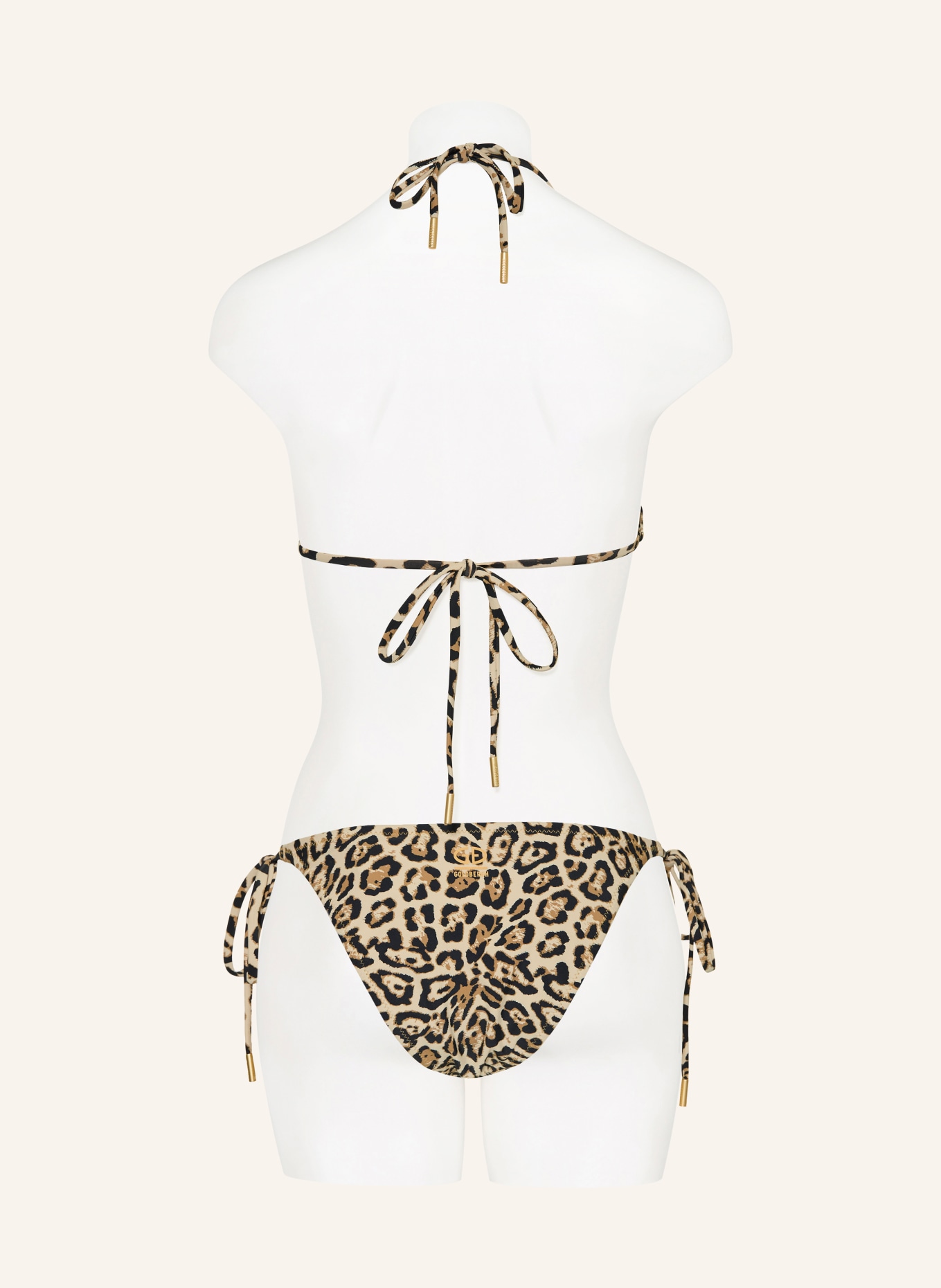 GOLDBERGH Triangel-Bikini-Top ELIXER: BEIGE / HELLBRAUN / SCHWARZ