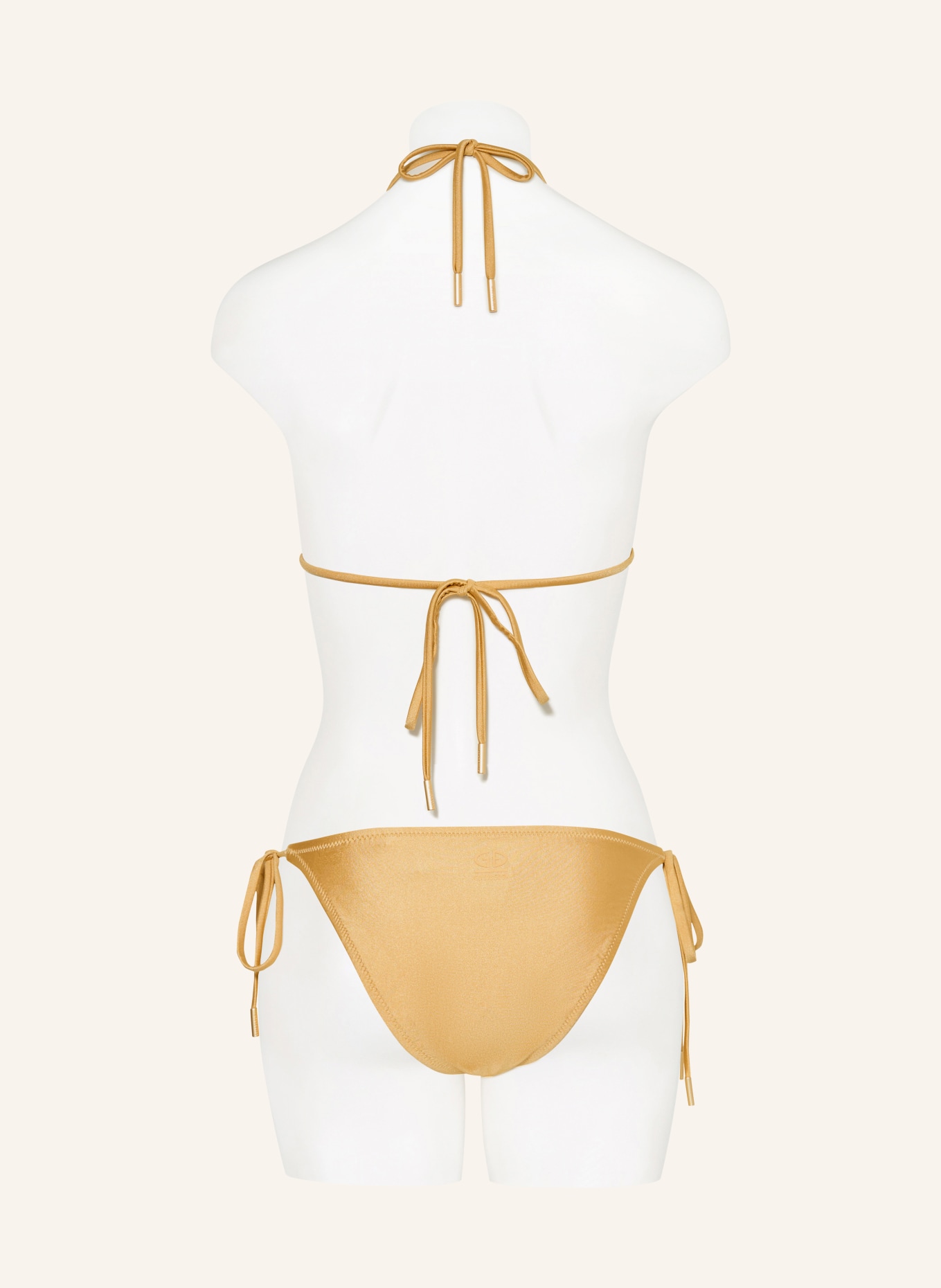 GOLDBERGH VELORA driehoekige bikinitop met strass-steentjes: GOUD