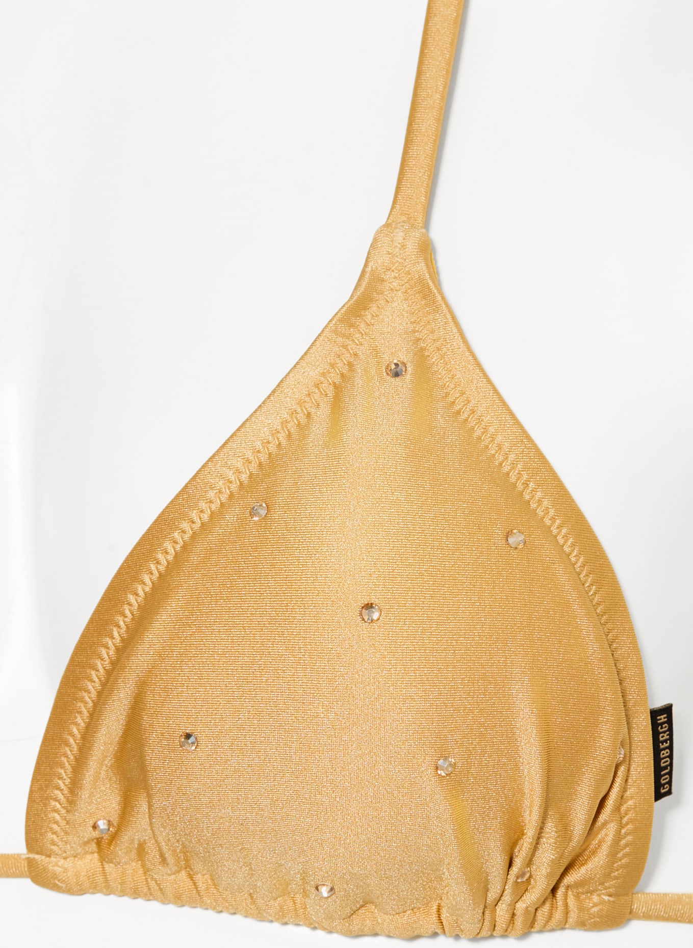 GOLDBERGH VELORA driehoekige bikinitop met strass-steentjes: GOUD