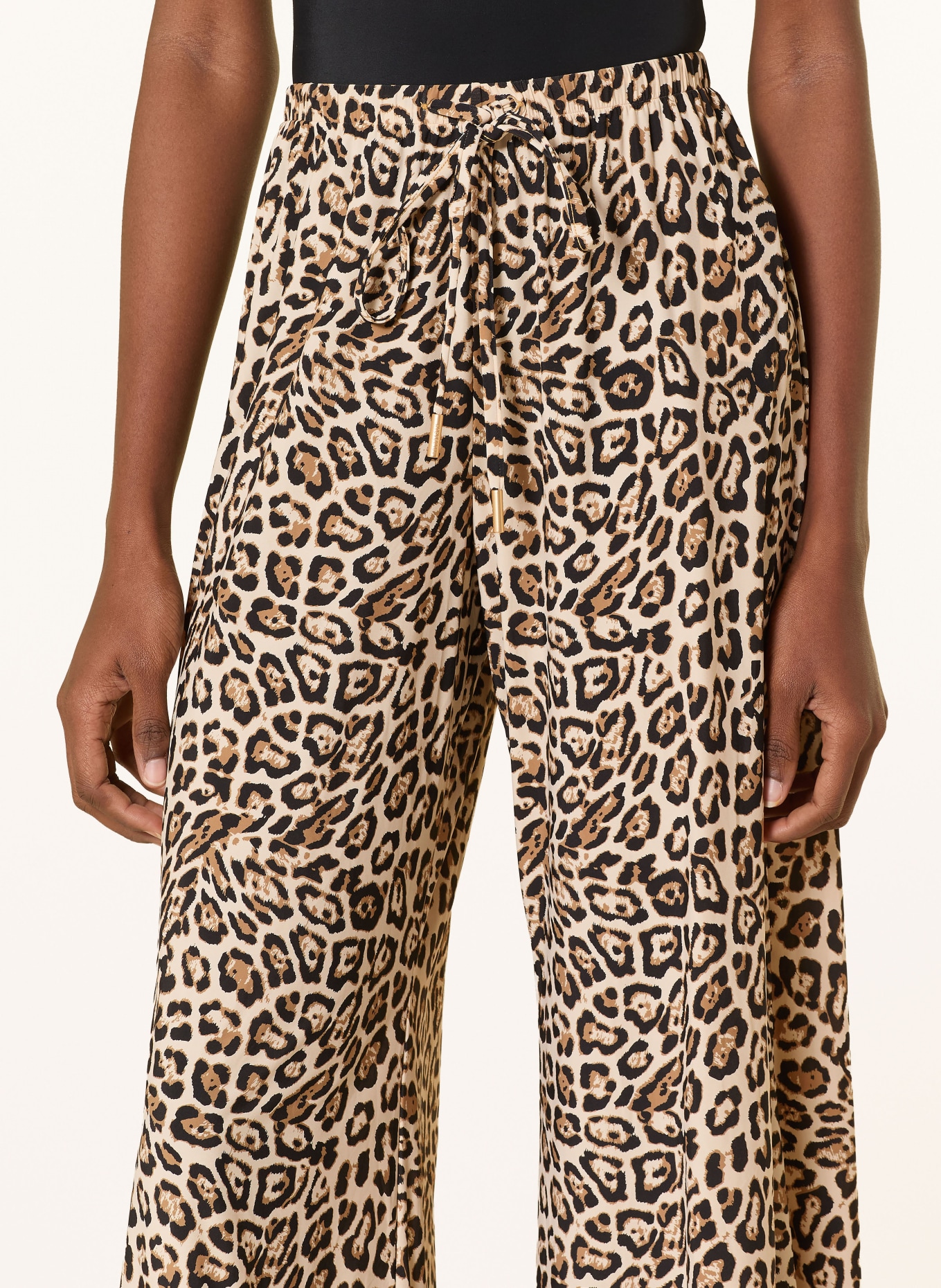 GOLDBERGH Marlenehose BIANCA aus Jersey: CREME / TAUPE / SCHWARZ