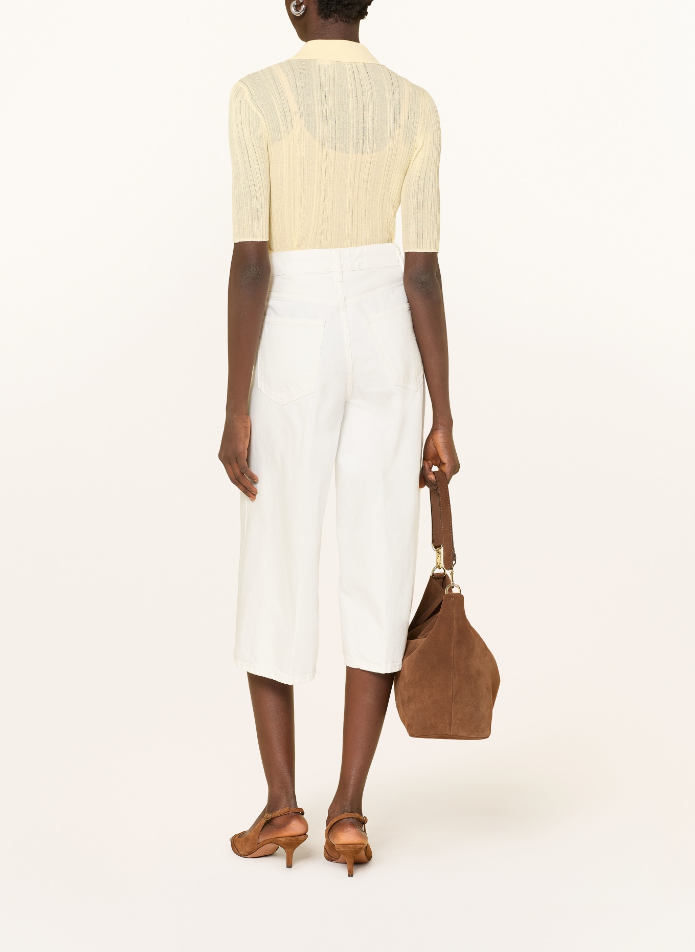 GESTUZ Polo en maille GZCLENE: JAUNE CLAIR