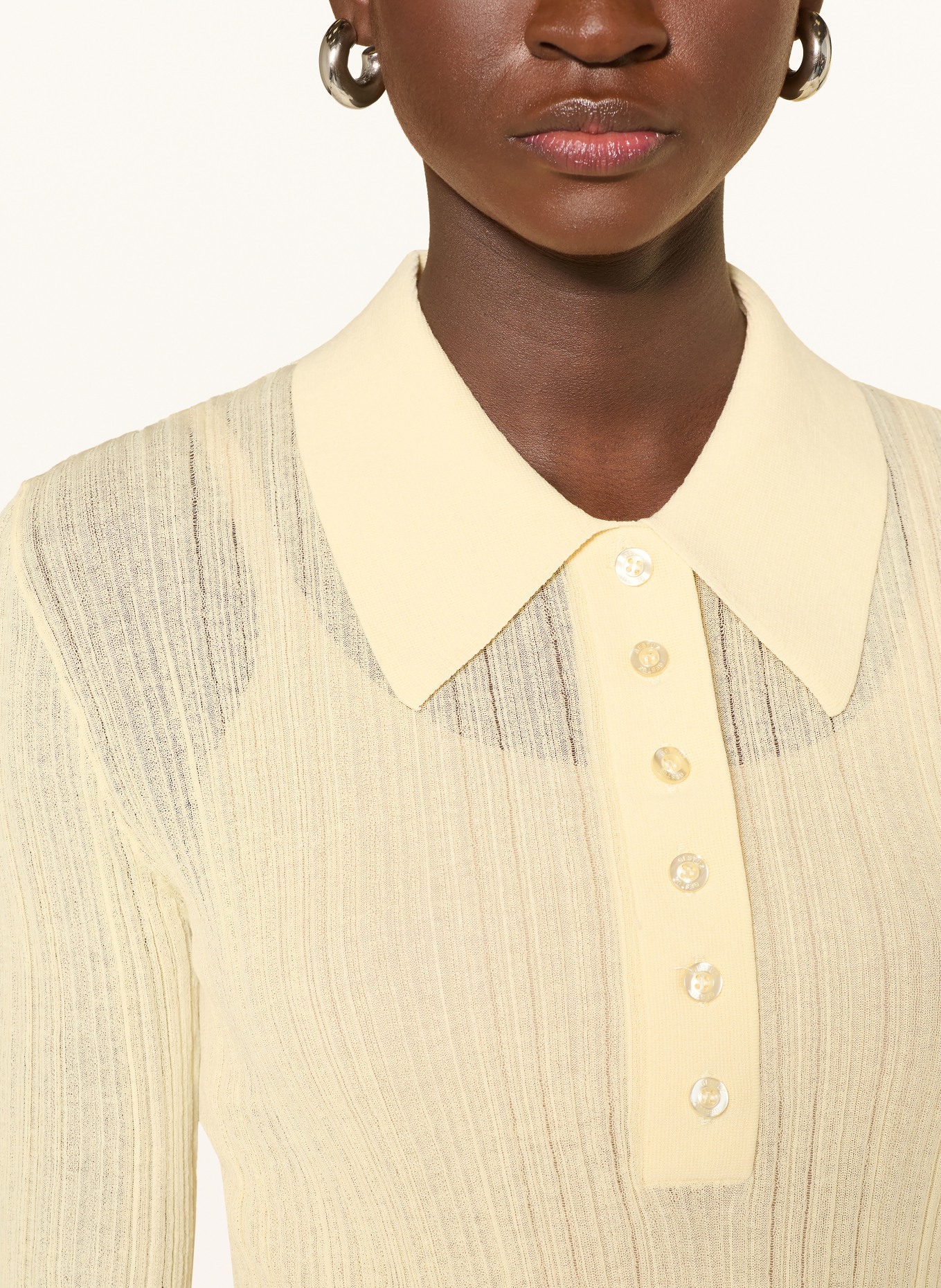 GESTUZ Polo en maille GZCLENE: JAUNE CLAIR