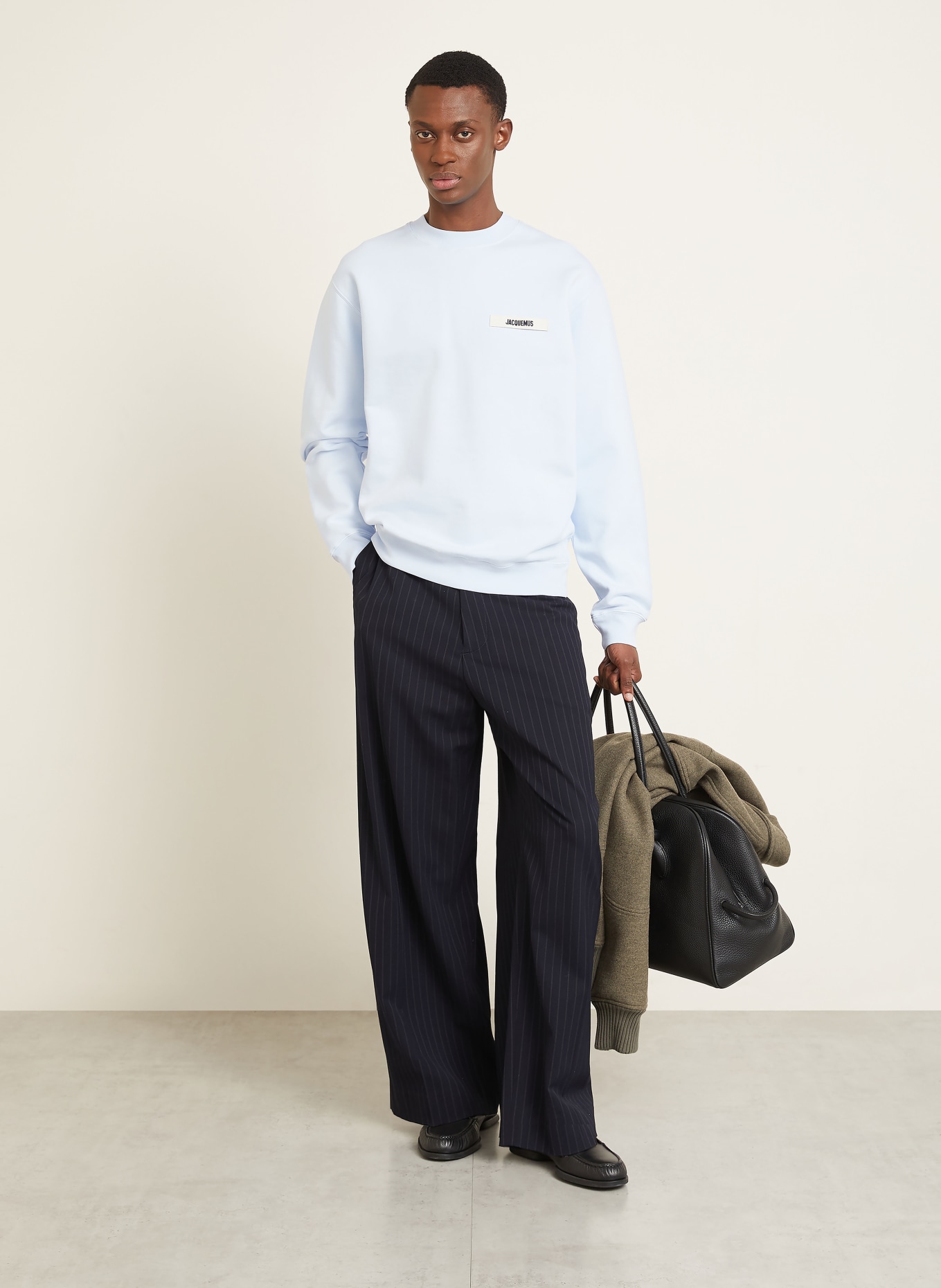 JACQUEMUS Bluza LE SWEATSHIRT GROS GRAIN: JASNONIEBIESKI