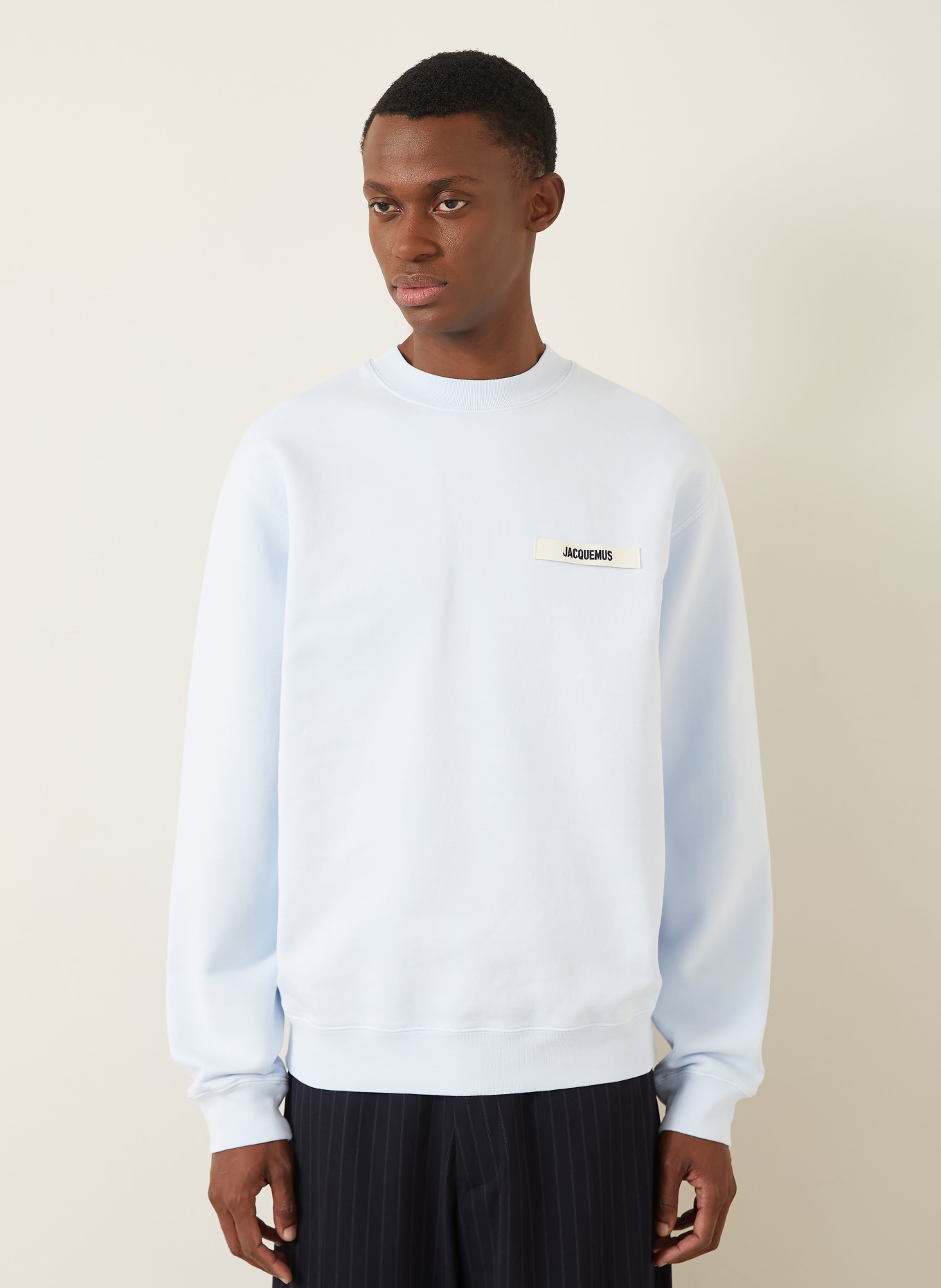 JACQUEMUS Bluza LE SWEATSHIRT GROS GRAIN: JASNONIEBIESKI