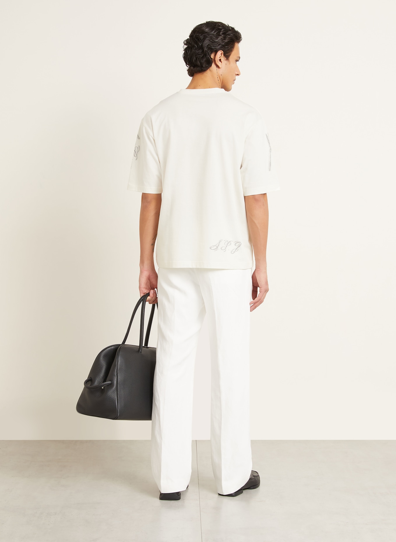 JACQUEMUS T-shirt LE TSHIRT ANE: ECRU / GRIJS