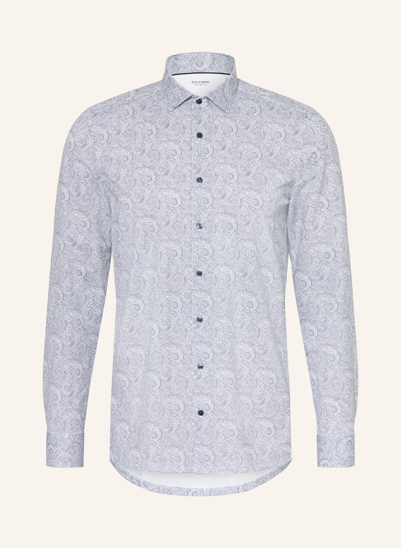 OLYMP Hemd Level Five body fit: DUNKELBLAU / WEISS
