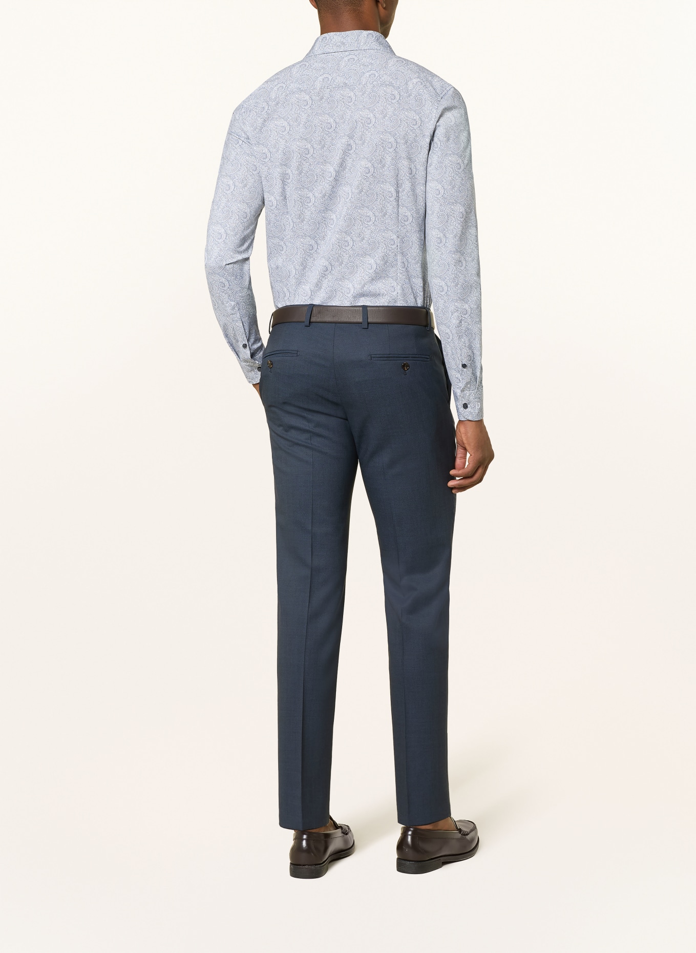 OLYMP Hemd Level Five body fit: DUNKELBLAU / WEISS