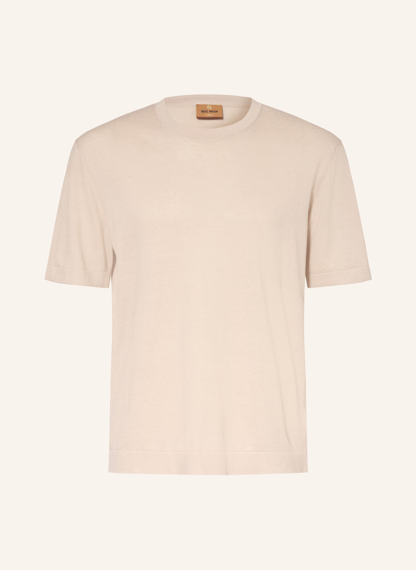 MOS MOSH Gallery Strickshirt MMGCROWE mit Leinen: BEIGE