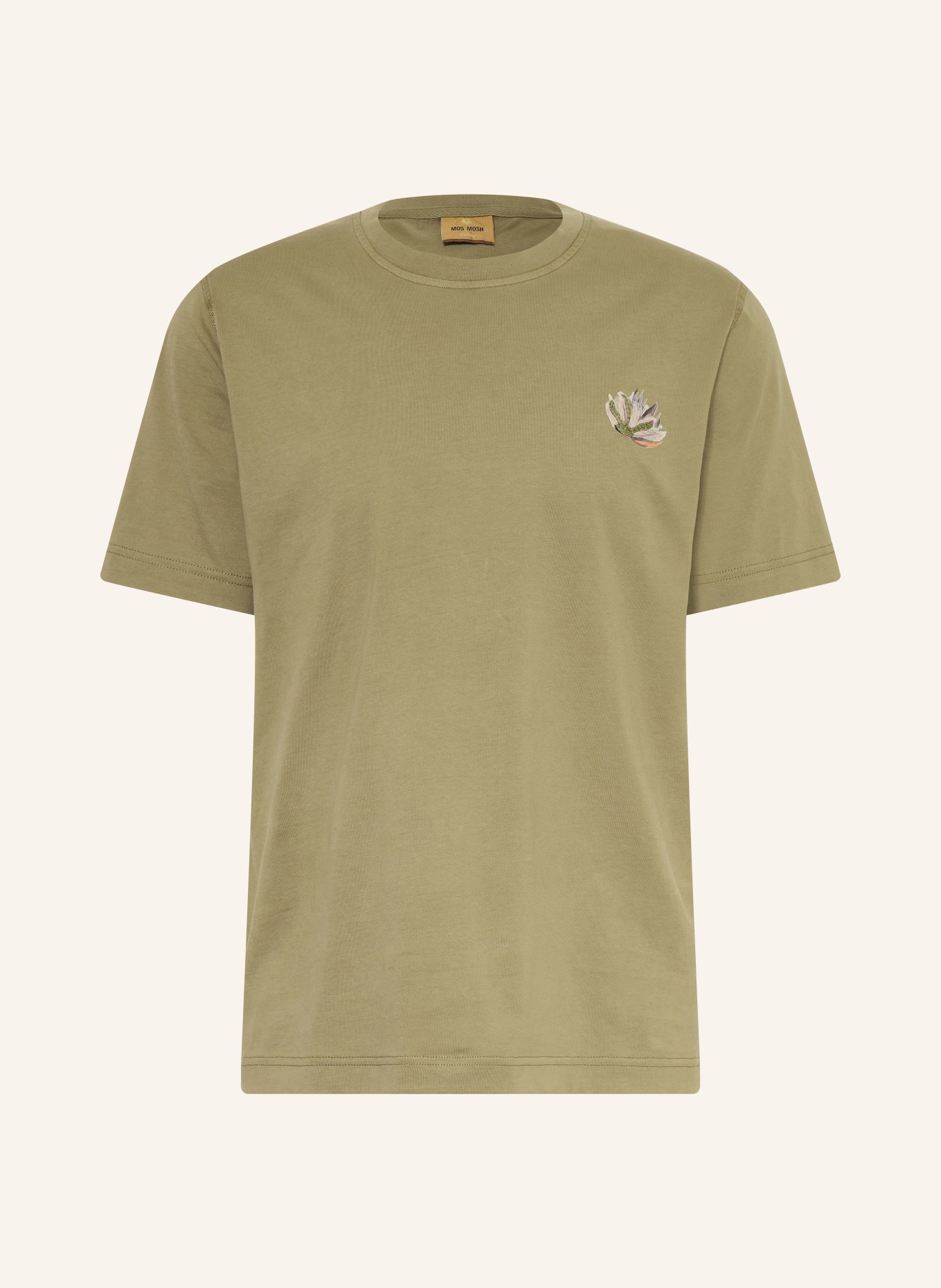 MOS MOSH Gallery T-Shirt MMGMOTION: KHAKI / GRAU / SCHWARZ