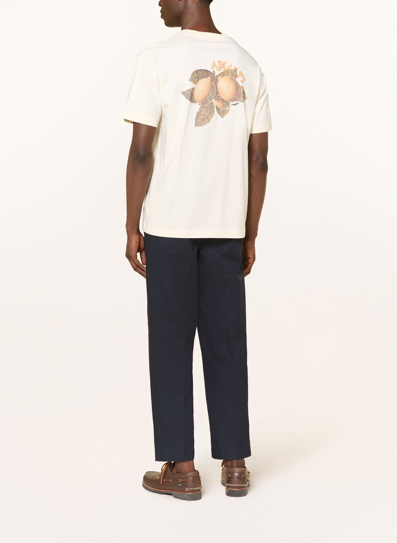 MOS MOSH Gallery T-Shirt MMGAMALFI: ECRU / HELLORANGE / KHAKI