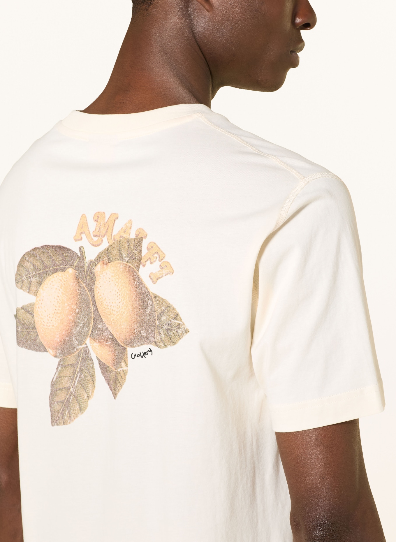 MOS MOSH Gallery T-Shirt MMGAMALFI: ECRU / HELLORANGE / KHAKI