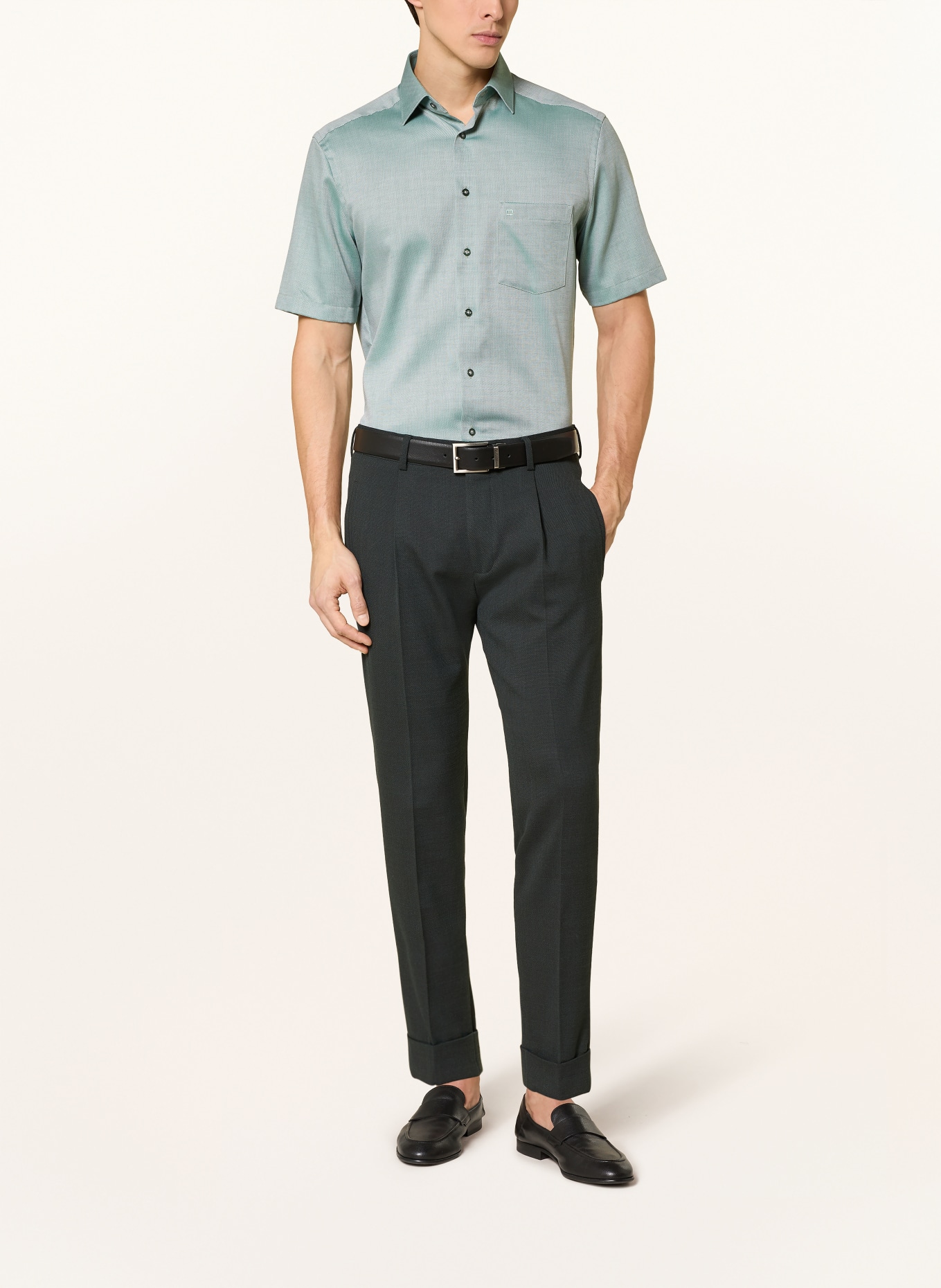 OLYMP Kurzarm-Hemd Luxor modern fit: GRÜN