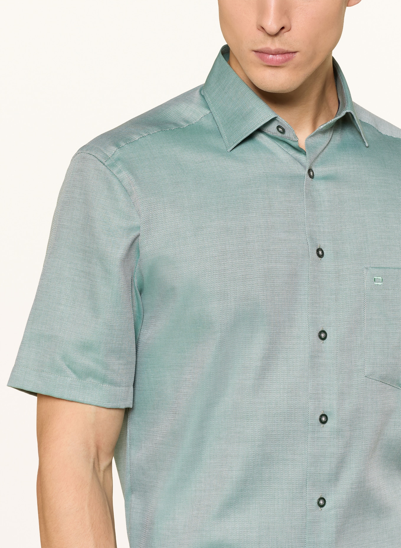 OLYMP Kurzarm-Hemd Luxor modern fit: GRÜN