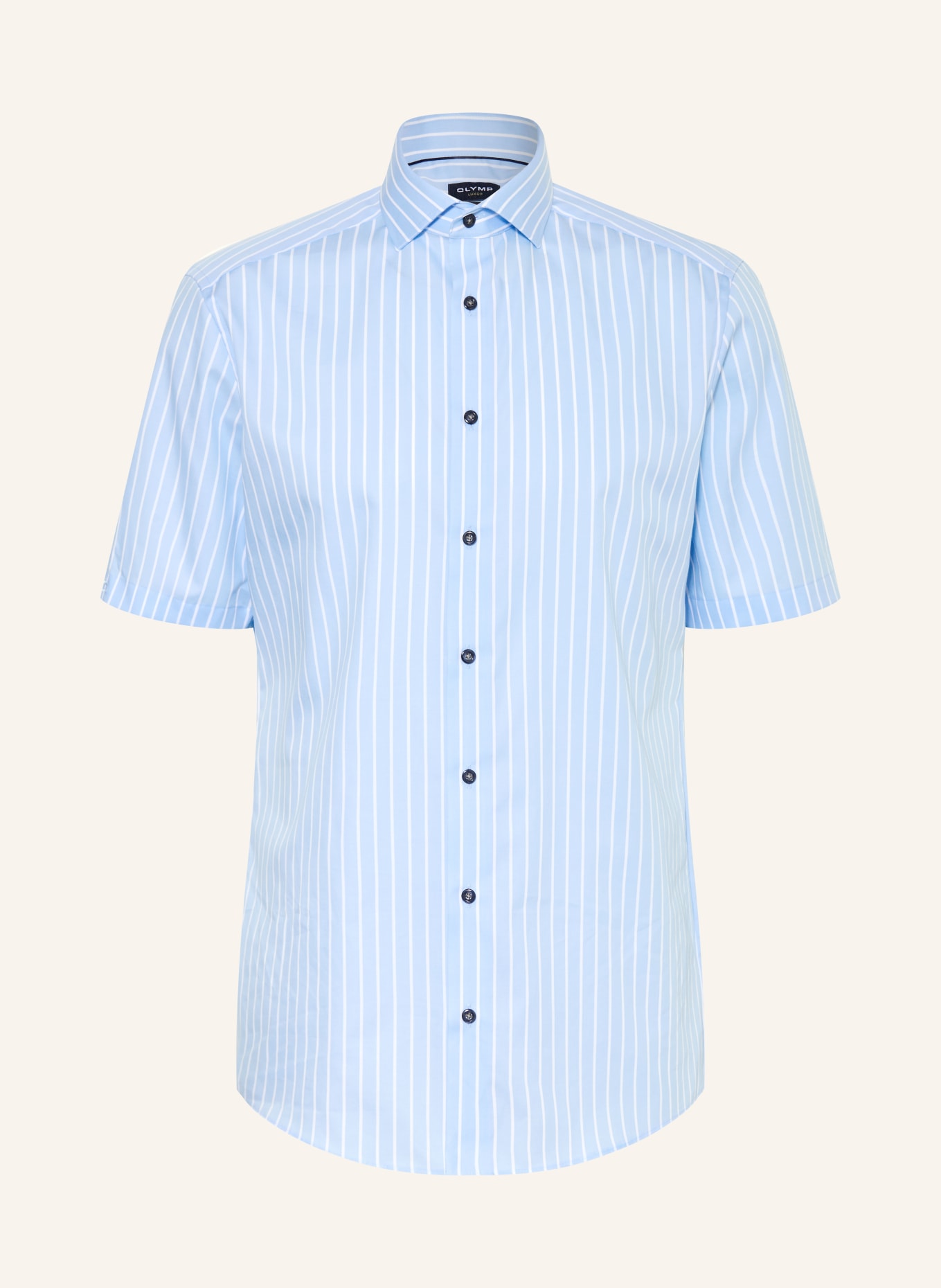 OLYMP Kurzarm-Hemd Luxor modern fit: HELLBLAU / WEISS
