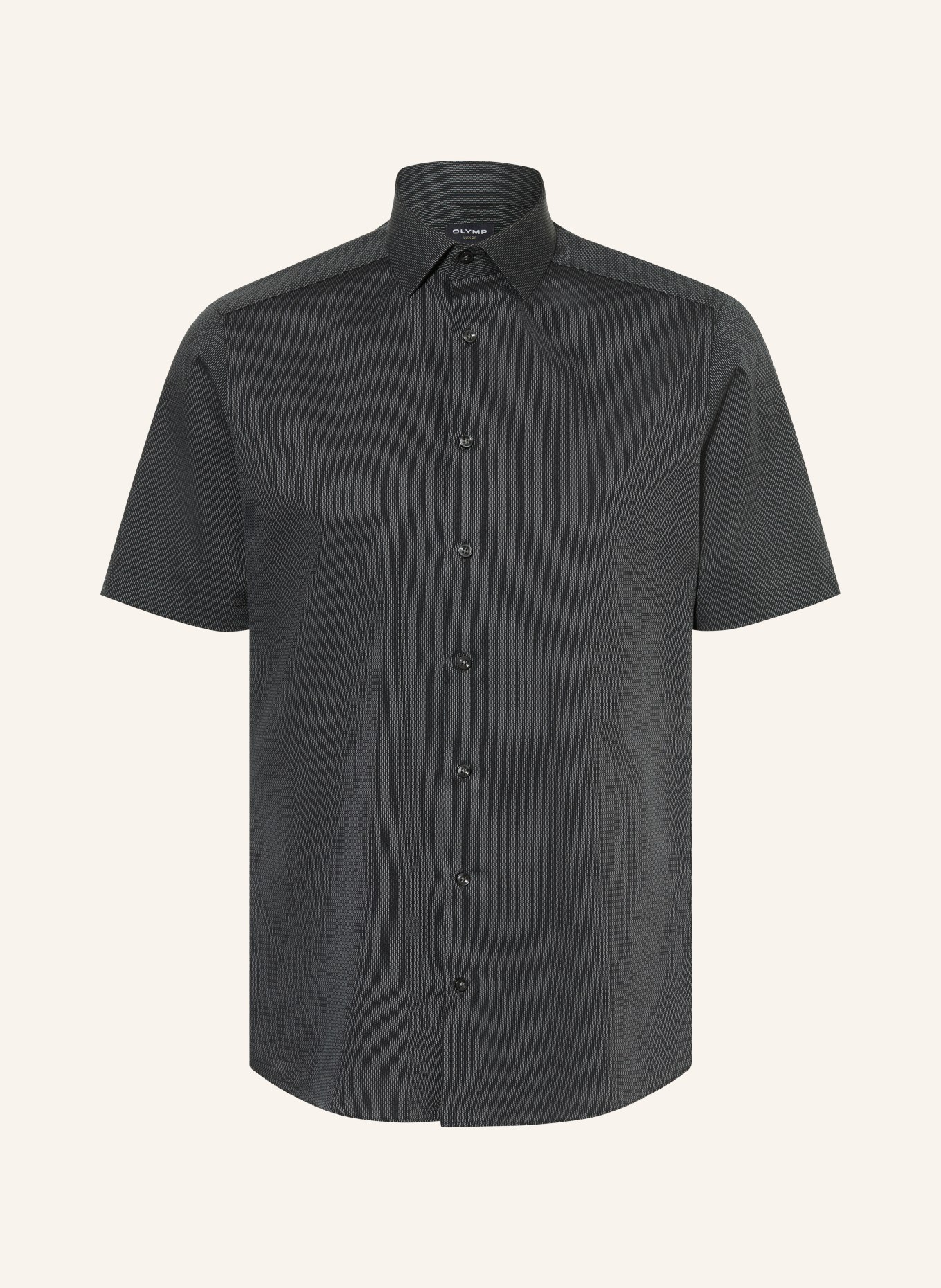 OLYMP Chemise à manches courtes Luxor coupe moderne: GRIS FONCÉ / GRIS