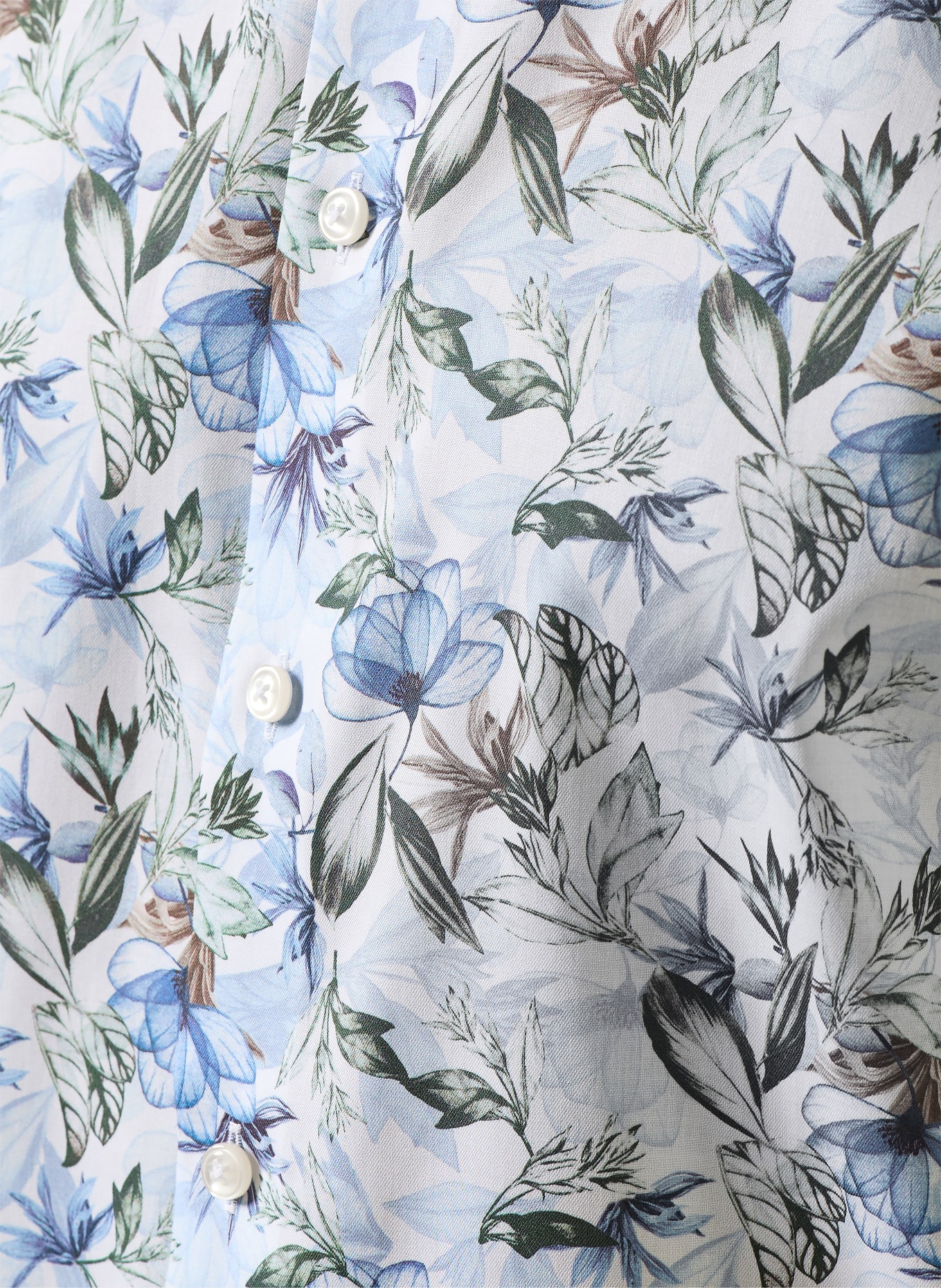 OLYMP Kurzarm-Hemd Luxor modern fit: HELLBLAU / BRAUN / GRÜN